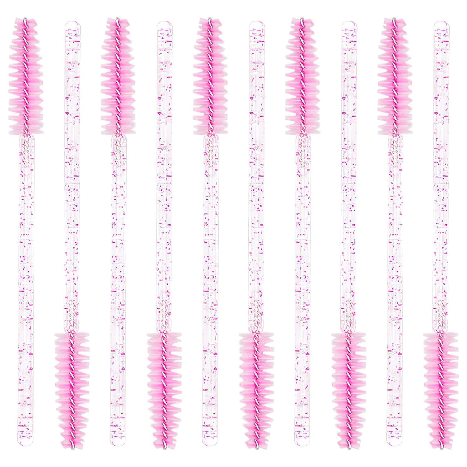 VOIISH Professional Eyelash Mascara Brushes & Eyebrow Applicator Set - 50pcs Disposable Wands for Eyelash Extensions, False Lashes & Makeup Application | Perfect for Salon Professionals & Home Use