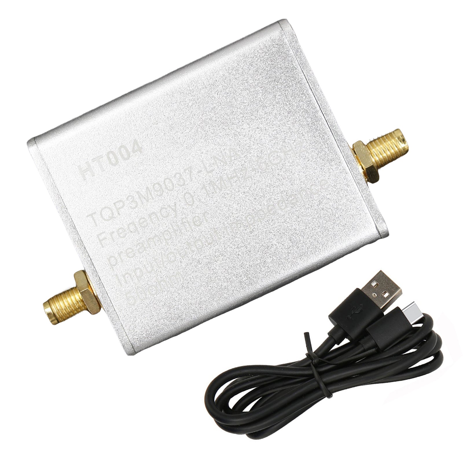 100K-6GHz HT004 Full Band Low Noise Amplifier 20dB High Gain RF Power Preamplifier for Ham Radio, Satellite Communication & Signal Boosting