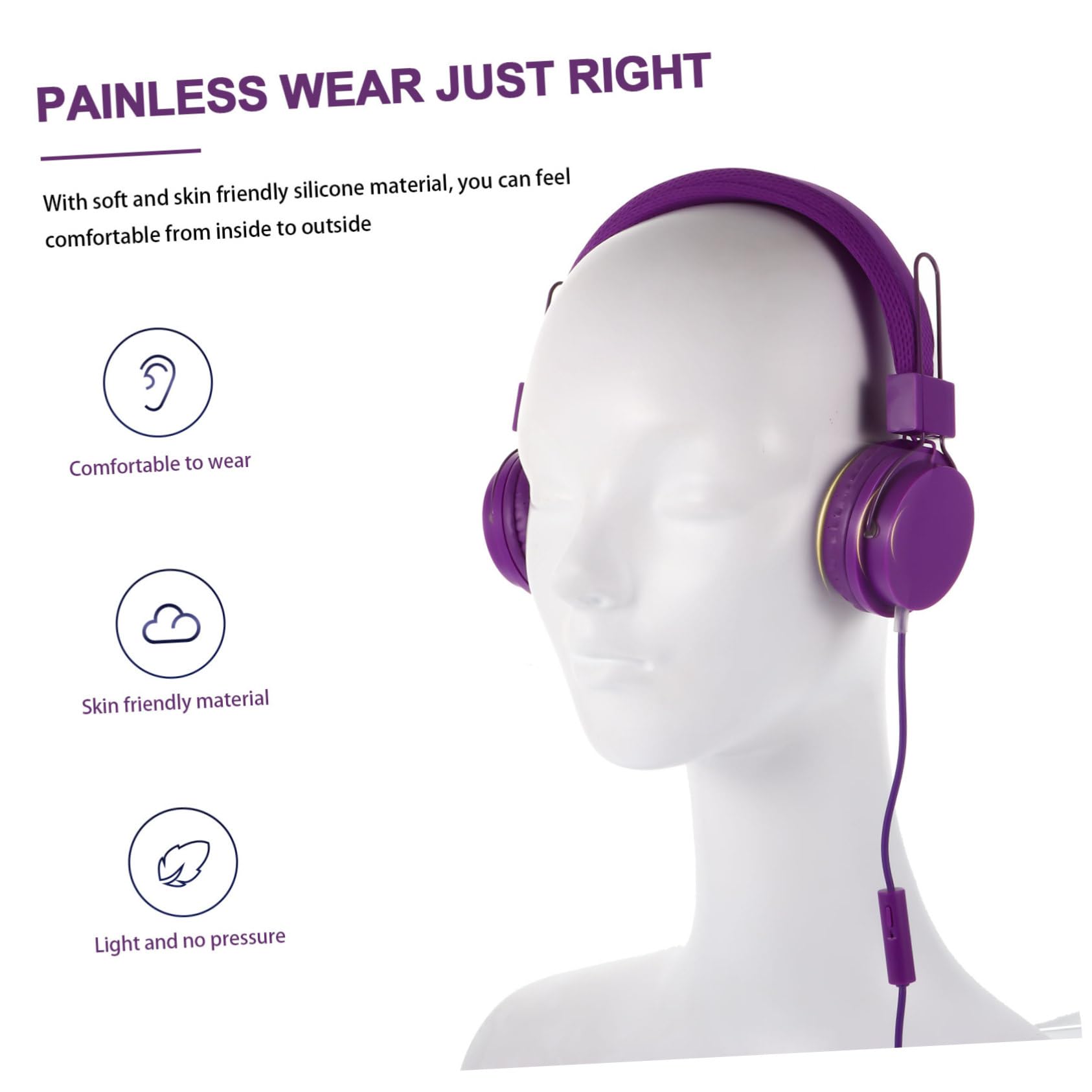 Veemoon Gaming Headset with Over-Ear Design, Noise Cancelling Mic & Volume Control - Comfortable Wired Headphones for PS5, Xbox, PC - Perfect for Gaming, Streaming & Online Classes