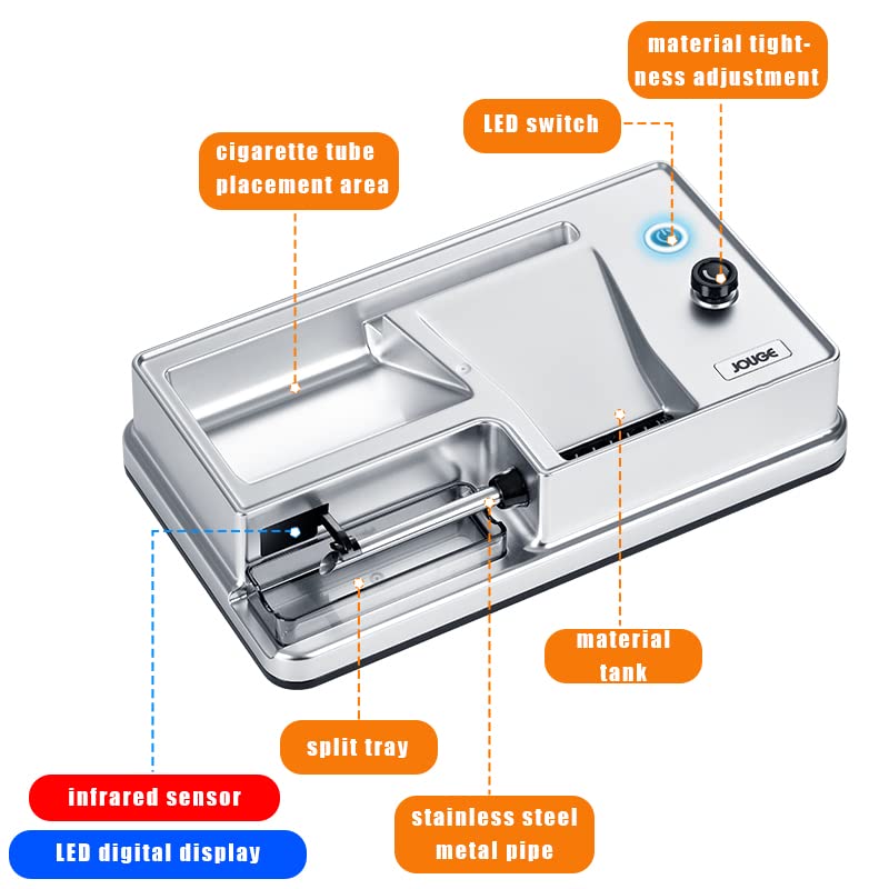 Automatic Electric Cigarette Rolling Machine with Infrared Sensor - Portable Tobacco Injector Roller for 8mm/0.31