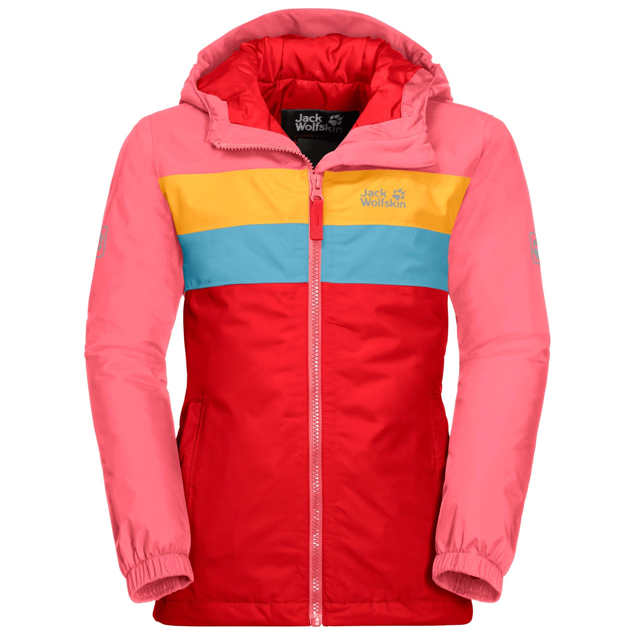 Jack Wolfskin Unisex-Youth Four Lakes Waterproof Jacket for Kids - Lightweight Outdoor Raincoat for Hiking, Camping & School Activities