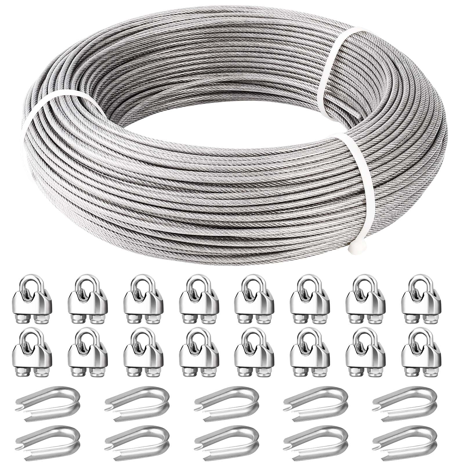 Premium 7x19 Strand Stainless Steel Cable 200FT - 3/16
