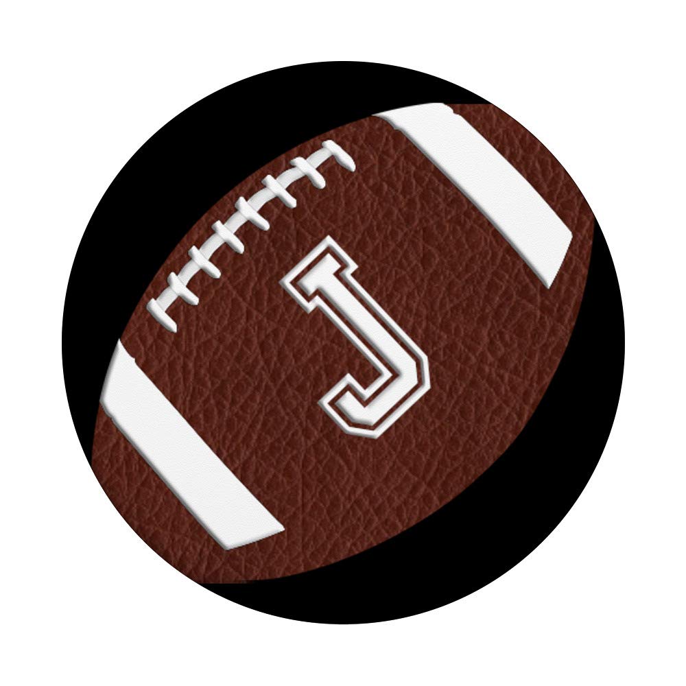 Custom J Monogram PopSocket for American Football Fans - Swappable Phone Grip for Game Days & Daily Use
