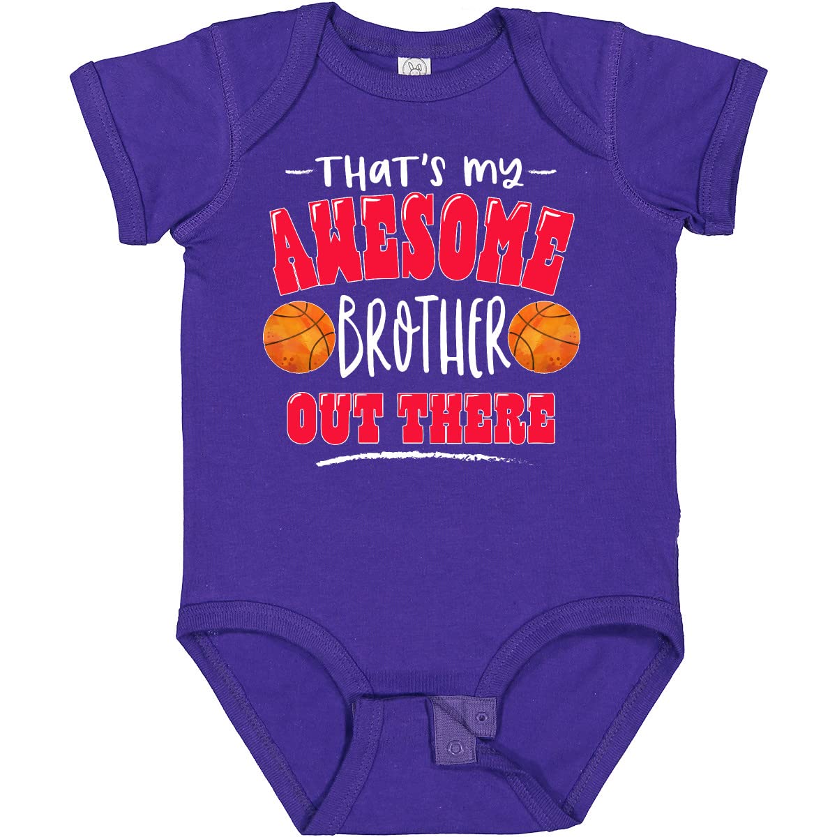 Inktastic Awesome Brother Basketball Baby Bodysuit - Perfect for Sibling Gifts
