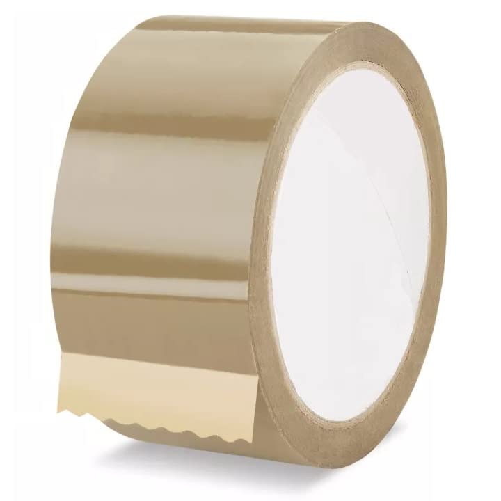MMBM Heavy Duty PVC Packing Tape - 2 Inch x 55 Yards, 72 Rolls (Tan, 2.1 Mil) - Dispenser Refill for Moving, Storage & Shipping | Secure Box Sealing, Warehouse Packaging & Ecommerce Shipping Supplies