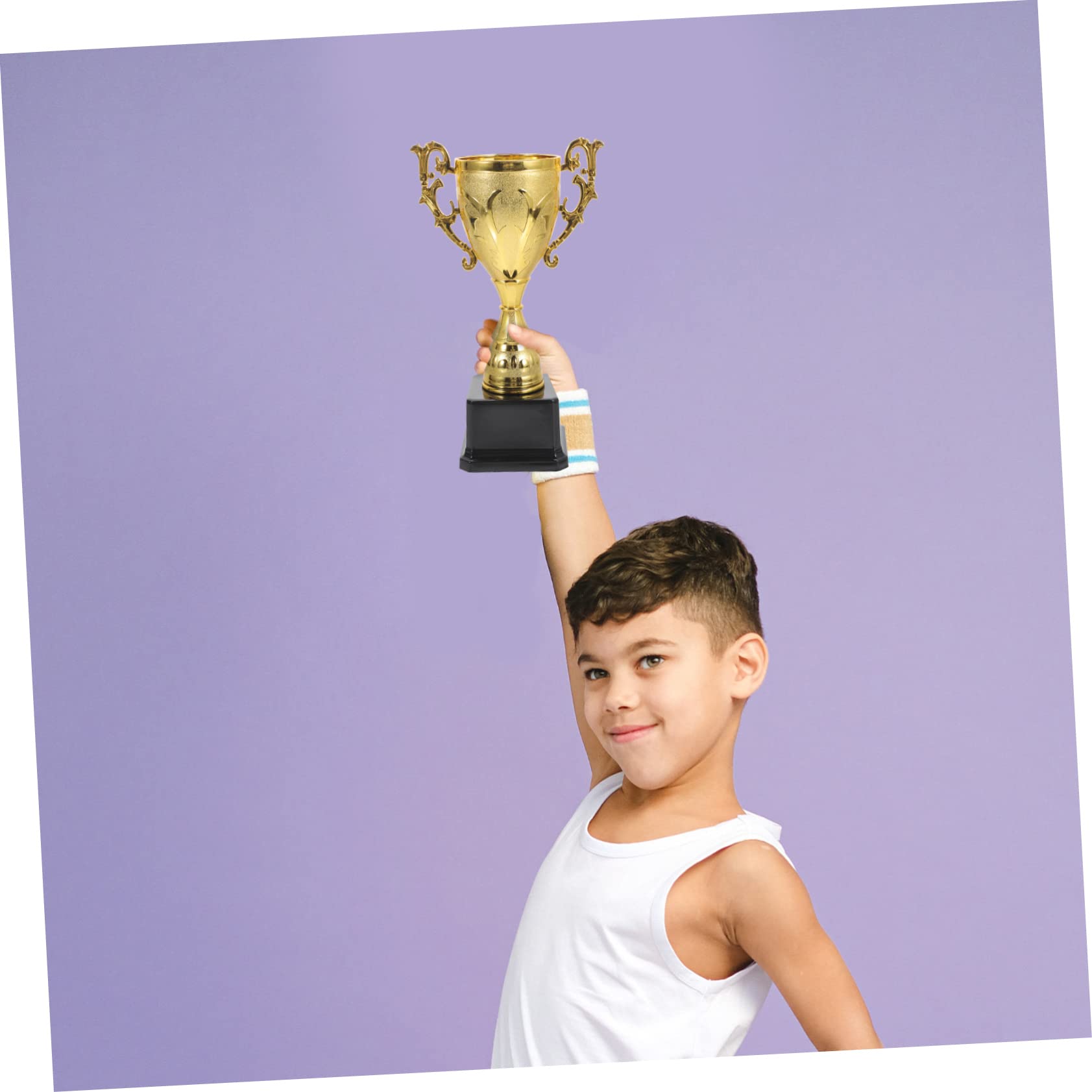 SWAYVES 2-Pack Plastic Winner Trophies for Kids - Mini Football Party Favors, Sports Awards & Achievement Prizes - Perfect for Birthday Parties, School Events & Soccer Tournaments