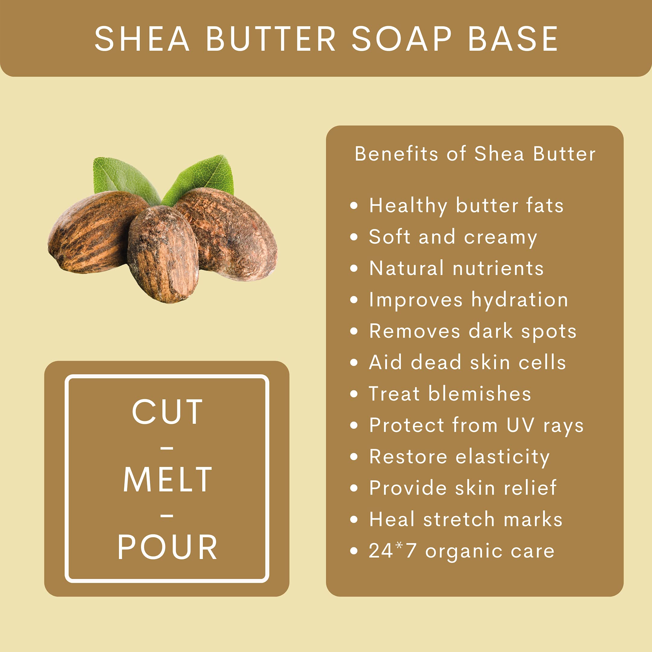 VEDANUM Shea Butter Soap Base with Milk Cream - 1KG Sulfate & Paraben Free Melt and Pour Soap Base for Smooth Skin | DIY Handmade Soap Making, Bath & Body Care, Gift Ideas