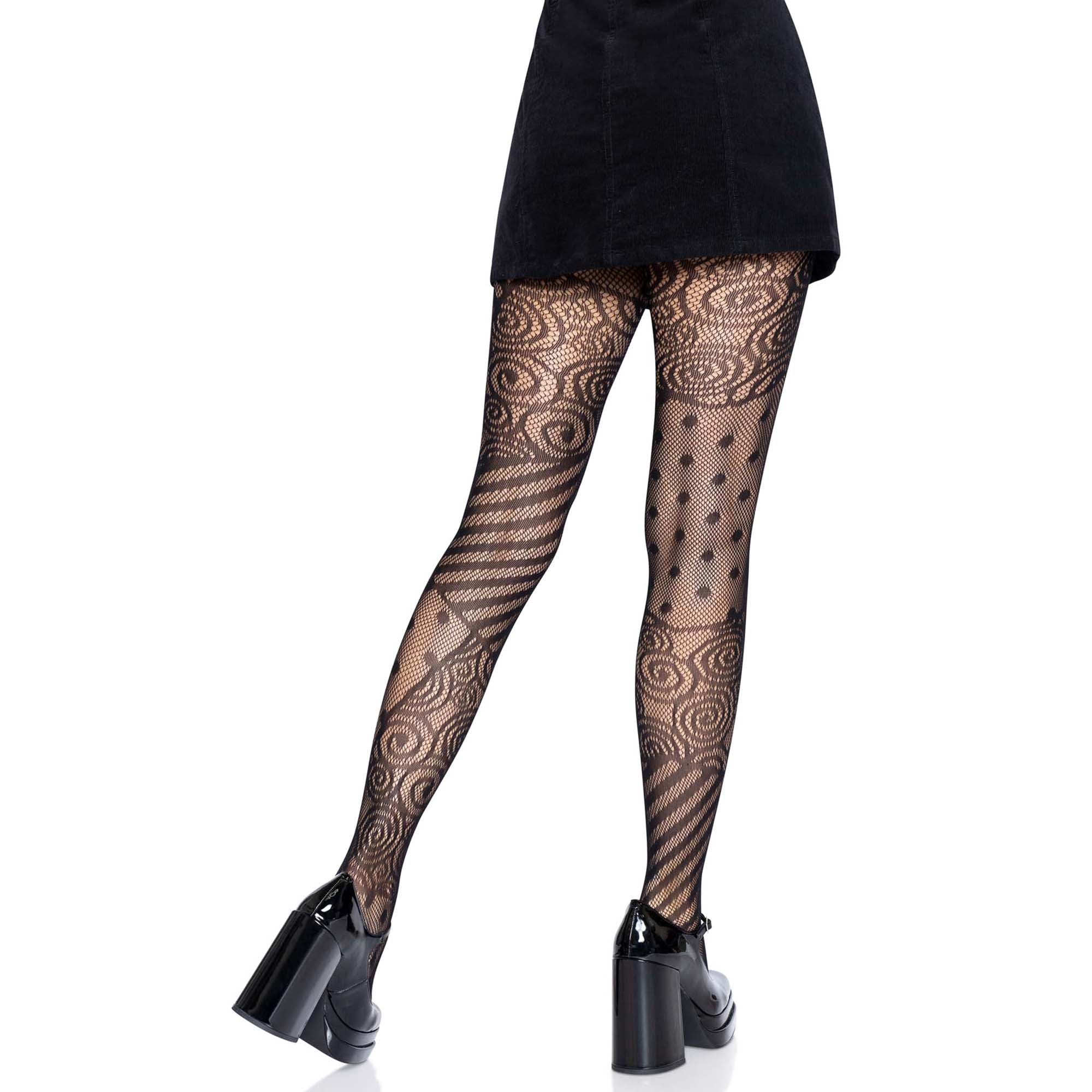 Black Mesh Tights for Women & Adults - 1 Pair | Comfortable & Stylish Fishnet Stockings for Parties, Halloween & Everyday Wear