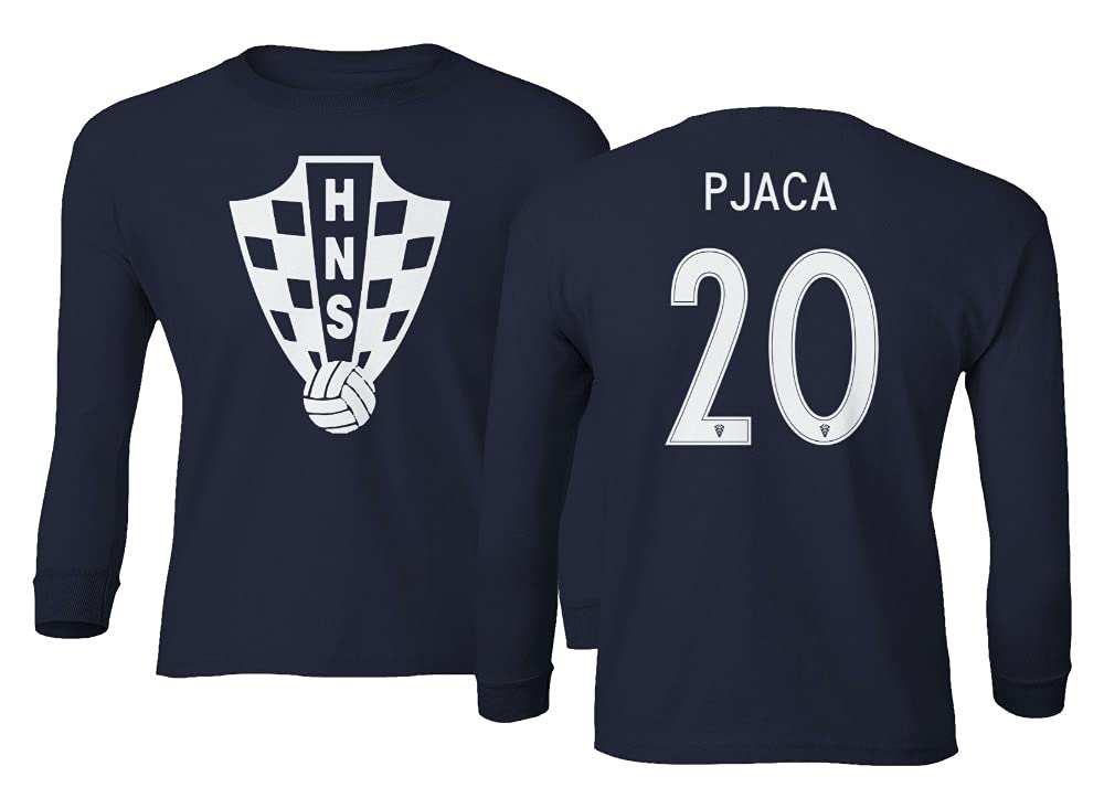 2020 Croatia #20 PJACA Soccer Jersey - Youth Long Sleeve T-Shirt for Boys | Official Style Football Shirt for Fans, Games & Training | Perfect for Match Day, Birthday Gifts & Team Support