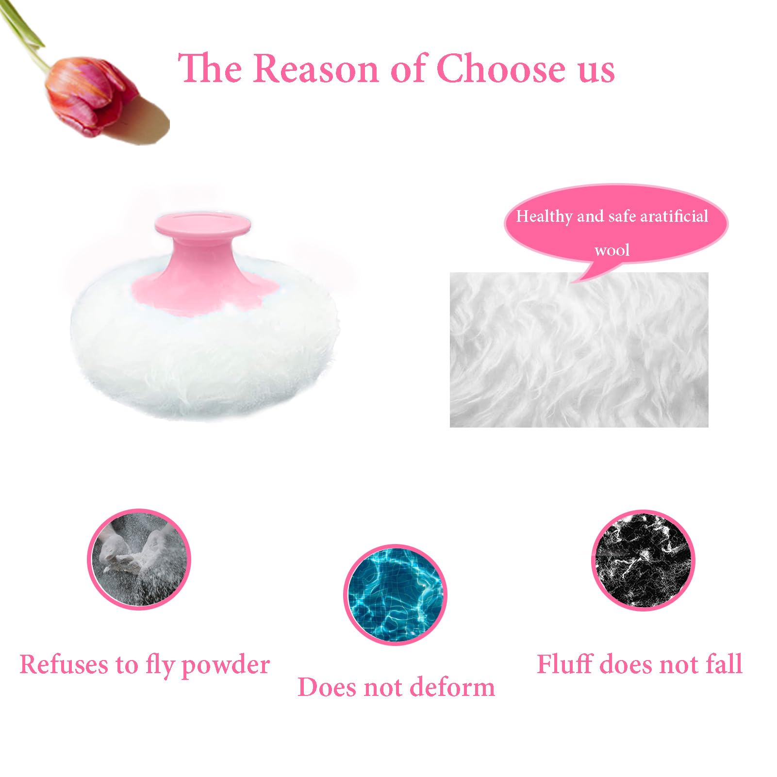 Premium Body Powder Puff & Compact Case - Talc-Free Dusting Powder Applicator for Women, Travel-Friendly Bath Powder Container with Soft Puff (Ormosia) - Ideal for Post-Shower, Gym & On-The-Go Touch Ups