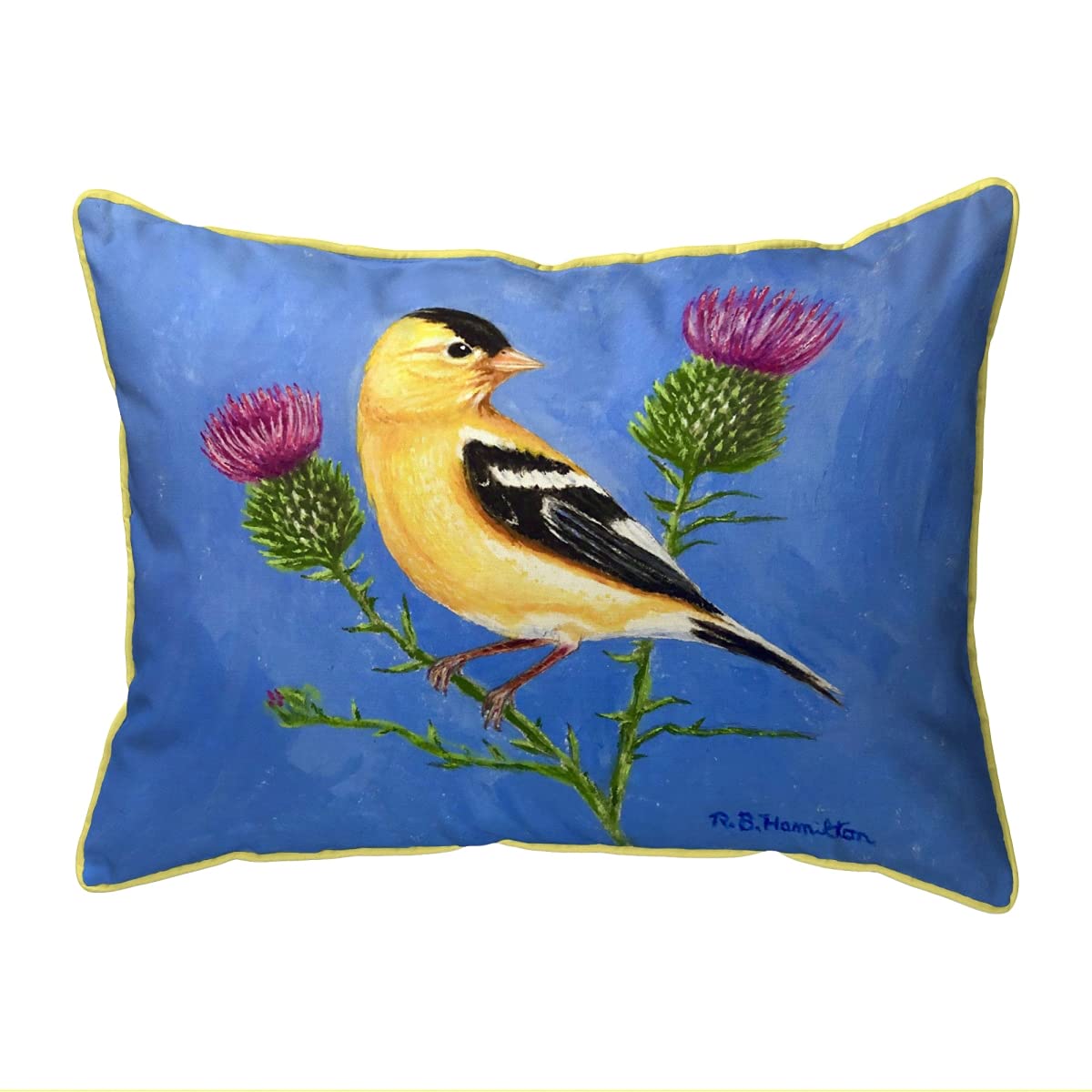 Betsy Drake HJ1214 Decorative Throw Pillow 16x20 Inches - Multi-Color Accent Pillow for Sofa, Bed, or Living Room