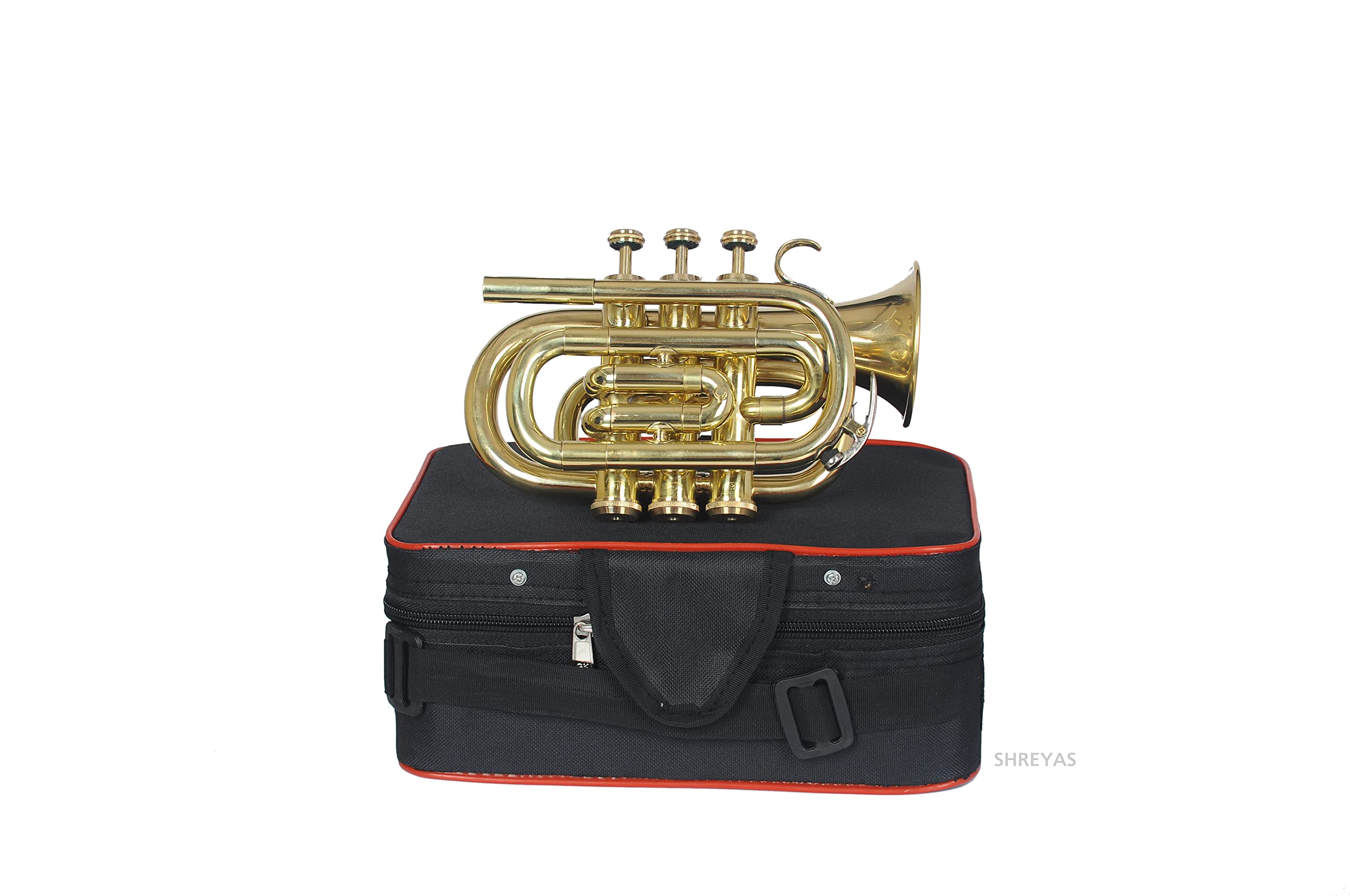 Premium Bb Pocket Trumpet - High-Quality Brass Instrument with Rich Sound for Beginners, Students & Travel - Perfect for Jazz, Marching Band & Outdoor Performances