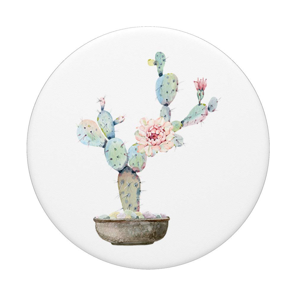 Cactus Green Pot PopSockets PopGrip - Swappable Phone & Tablet Grip for Secure Holding - Perfect for Home, Office, and Outdoor Use