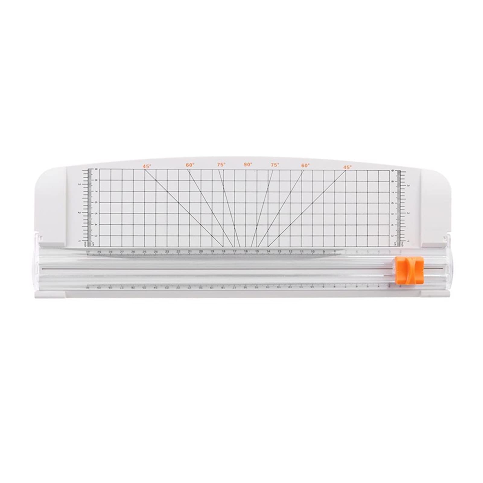 Precision Portable Plastic Paper Cutter - DIY Scrapbook Trimmer with Cutting Mat for Photos, Crafts & Office Use | White Color | Perfect for Card Making, Scrapbooking & Home Office Projects