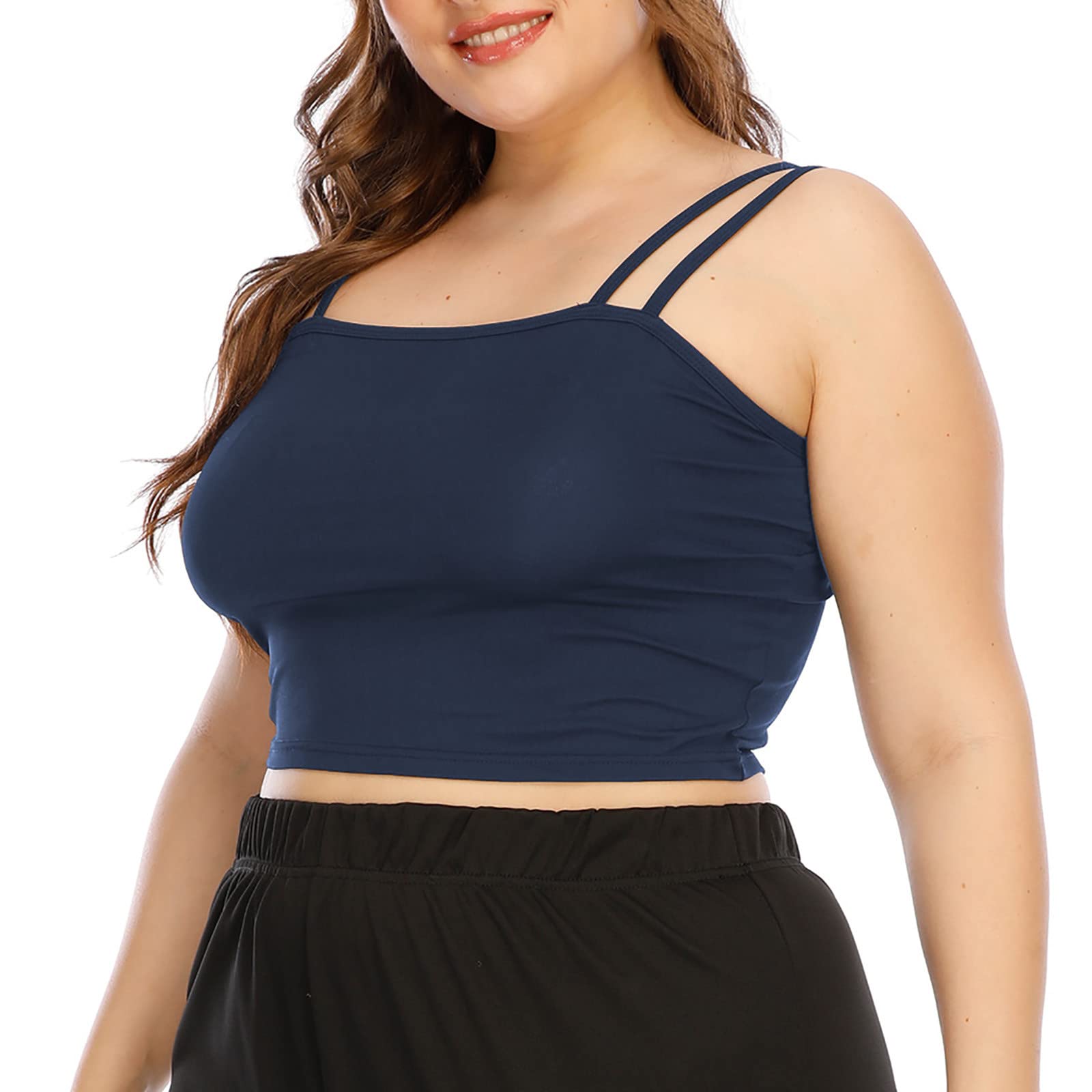 Ylioge Women's Plus Size Summer Tops - Sexy Solid Off Shoulder Suspender Tank Tops & Corset Vest for Casual Wear | Perfect for Beach, Party, Date Night and Everyday Outfits