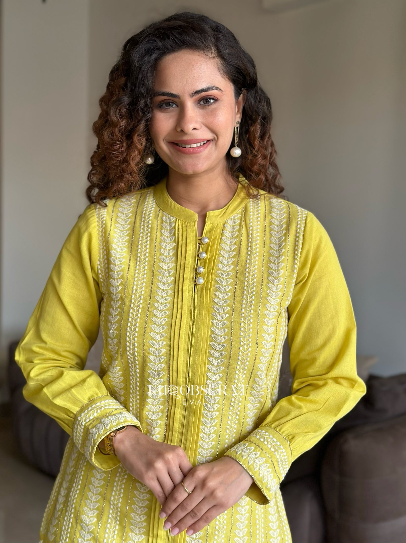 Dream Girl Yellow Embroidered Kurta Set for Women - Traditional Indian Ethnic Wear for Festivals, Weddings & Special Occasions