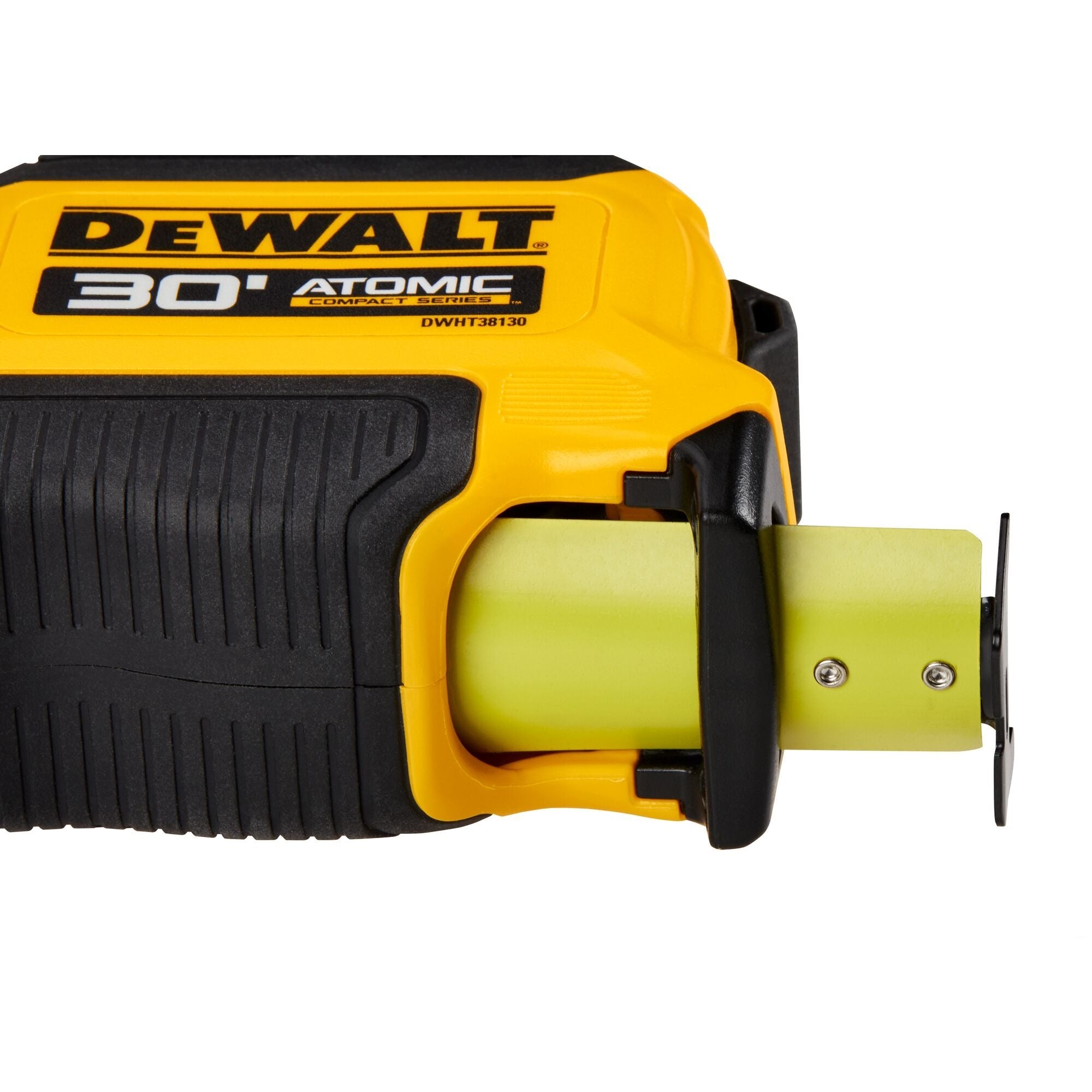 DEWALT DWHT38130S ATOMIC Compact 30-Foot Tape Measure - Heavy Duty, Easy-Read Markings for Construction, Carpentry & DIY Projects