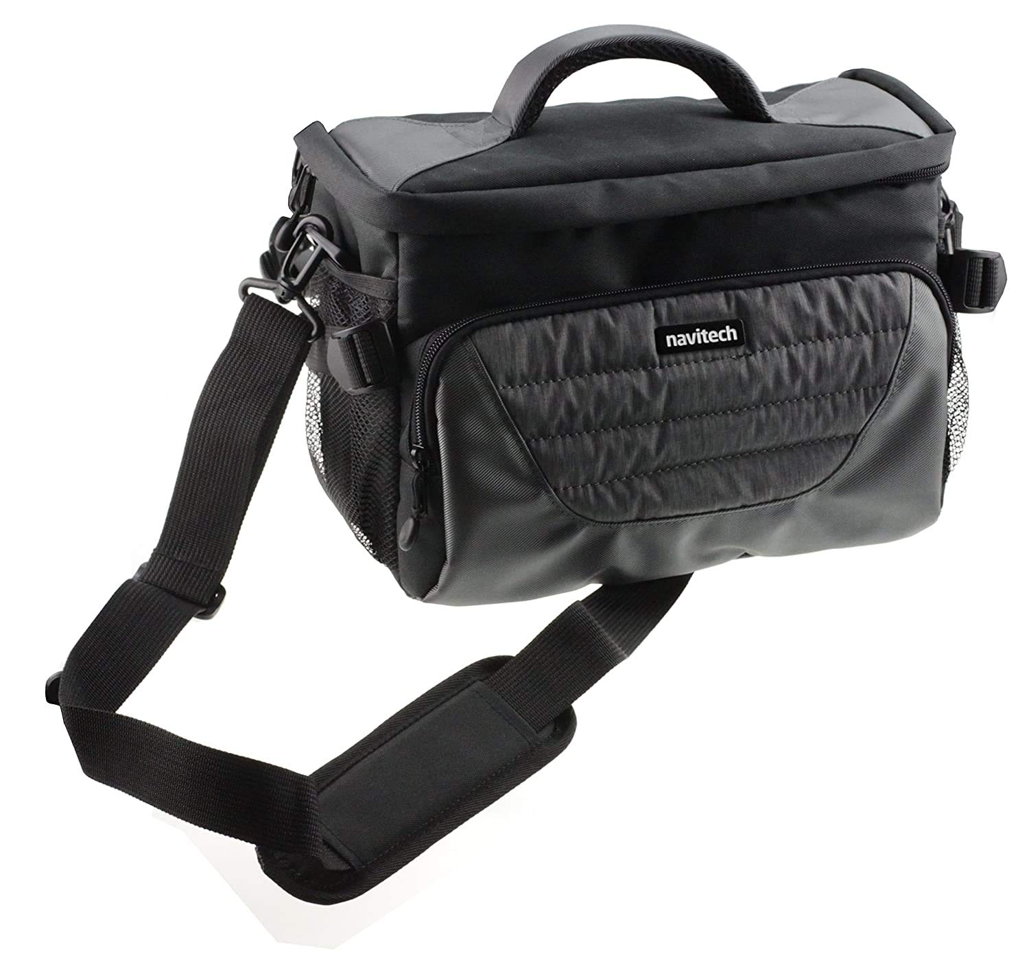 Navitech Grey Shoulder Camera Bag for FUJIFILM GFX 50S - Durable DSLR Camera Case with Padded Protection - Perfect for Travel, Street Photography & Outdoor Shooting
