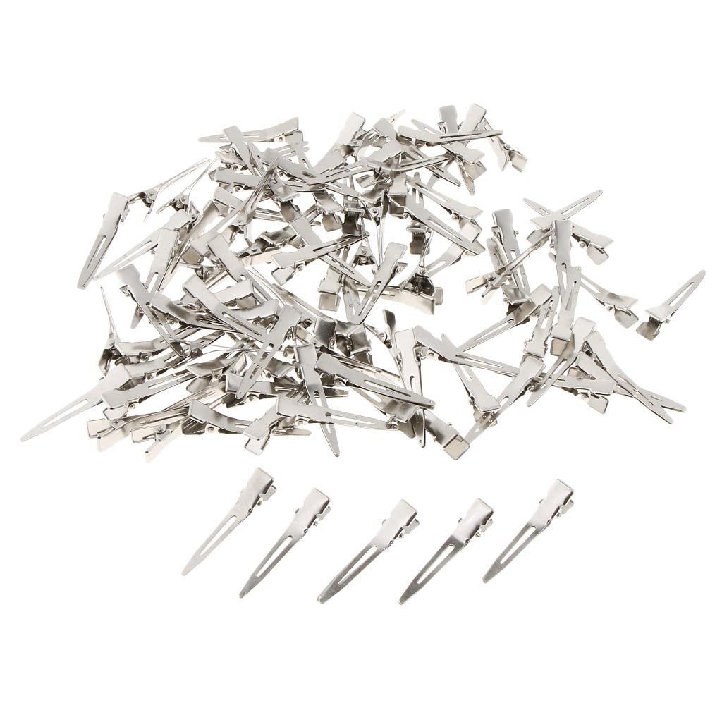 LOSA 100pcs Alligator Hair Clips - Metal Duck Bill Sectioning Clips for Styling