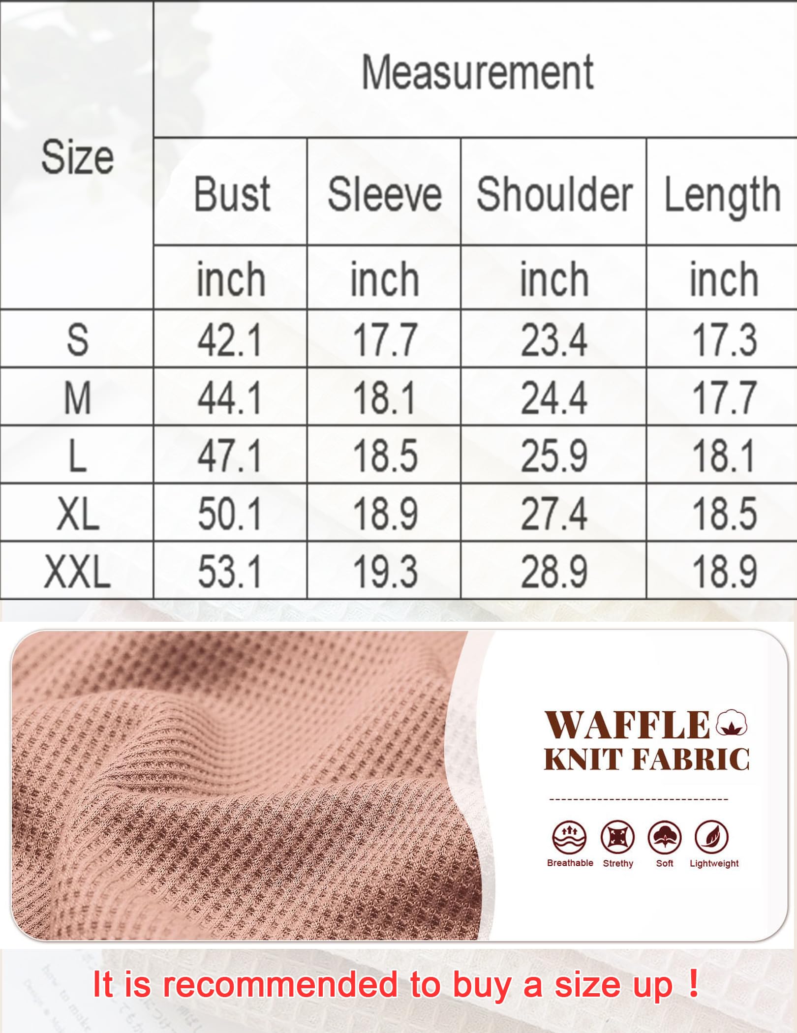 Zeagoo Women's Long Sleeve Waffle Knit Cropped Top - Fashion V-Neck Casual T-Shirt for Layering, Fall Outfits & Everyday Wear