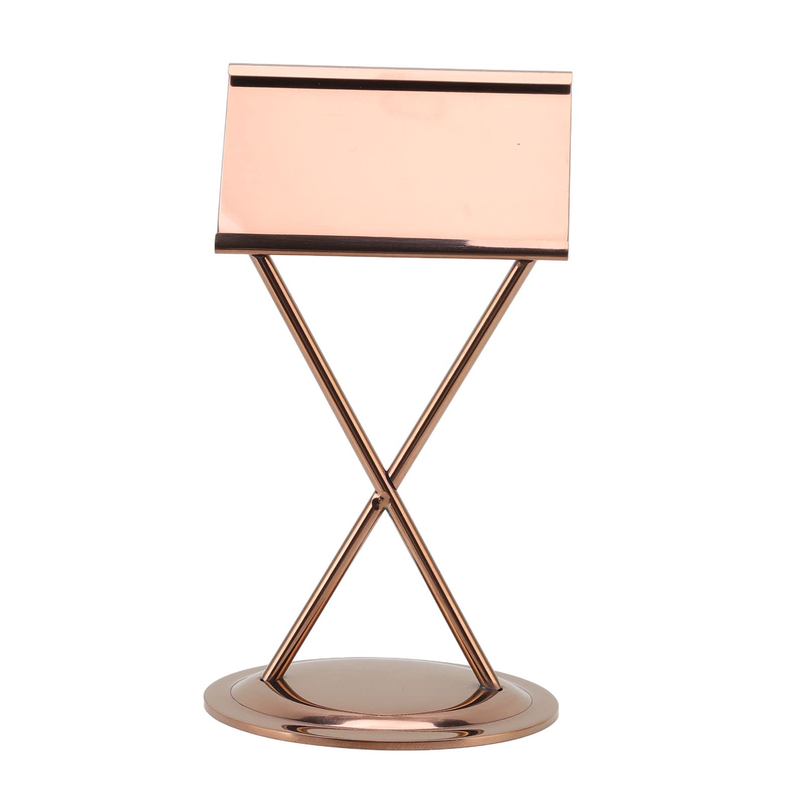 Stainless Steel Table Number Holder & Business Card Stand - Elegant Rose Gold Desk Card Display for Office, Wedding, Party, and Events - Perfect for Table Settings, Name Cards, and Seating Arrangements