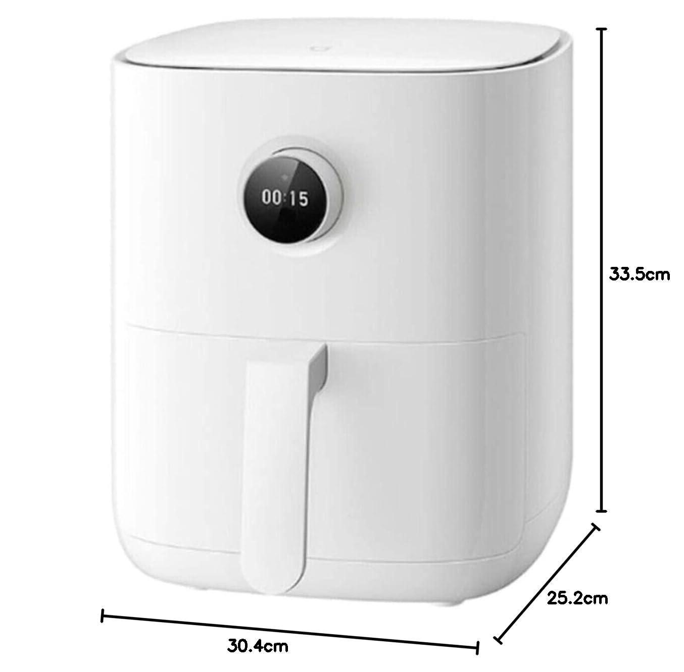 Xiaomi Mi Smart Air Fryer 3.5L - Intelligent App-Controlled Air Fryer with OLED Display, Dual Cooking Space, 40°-200°C Temperature Range - Perfect for Healthy Frying, Baking, Roasting & Reheating in Kitchens & Small Spaces