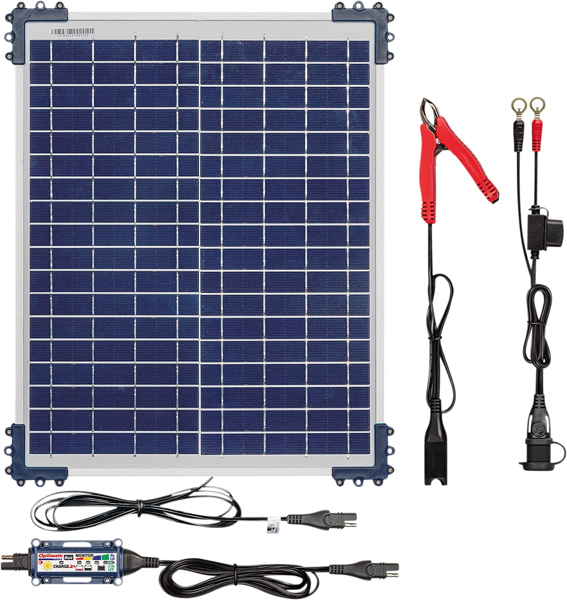 Optimate Solar Duo TM522-D2 12V/12.8V 1.6A Weatherproof Solar Battery Charger & Maintainer - 6-Step Smart Charging for Cars, Motorcycles, Boats & RV Batteries in All Weather Conditions