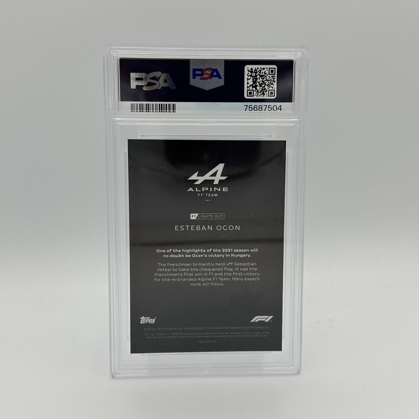 PSA 9 Graded 2009-10 Esteban Ocon Formula 1 Driver Card - Red Parallel Parallel - Perfect for F1 Collectors and Racing Memorabilia Displays