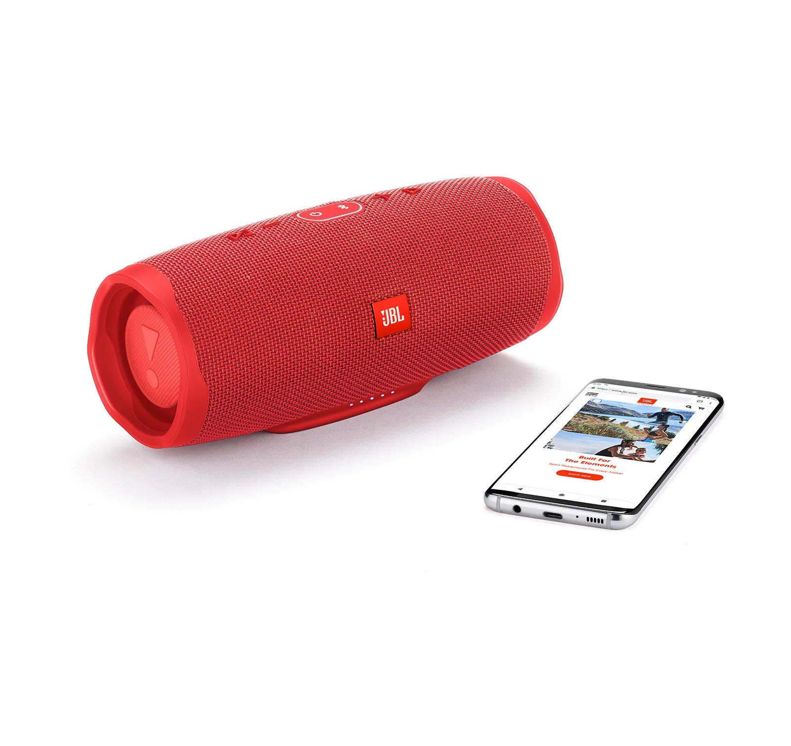JBL Charge 4 Waterproof Portable Bluetooth Speaker with 20-Hour Playtime - Wireless Outdoor Speaker for Pool, Beach, Camping & Travel - Red
