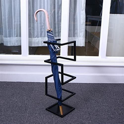 Creative Iron Umbrella Stand - Heavy Duty Metal Umbrella Holder & Organizer for Hallway, Entryway, Office - Space Saving Umbrella Storage Rack (Black) - Perfect for Home, Hotel, Restaurant & Commercial Use