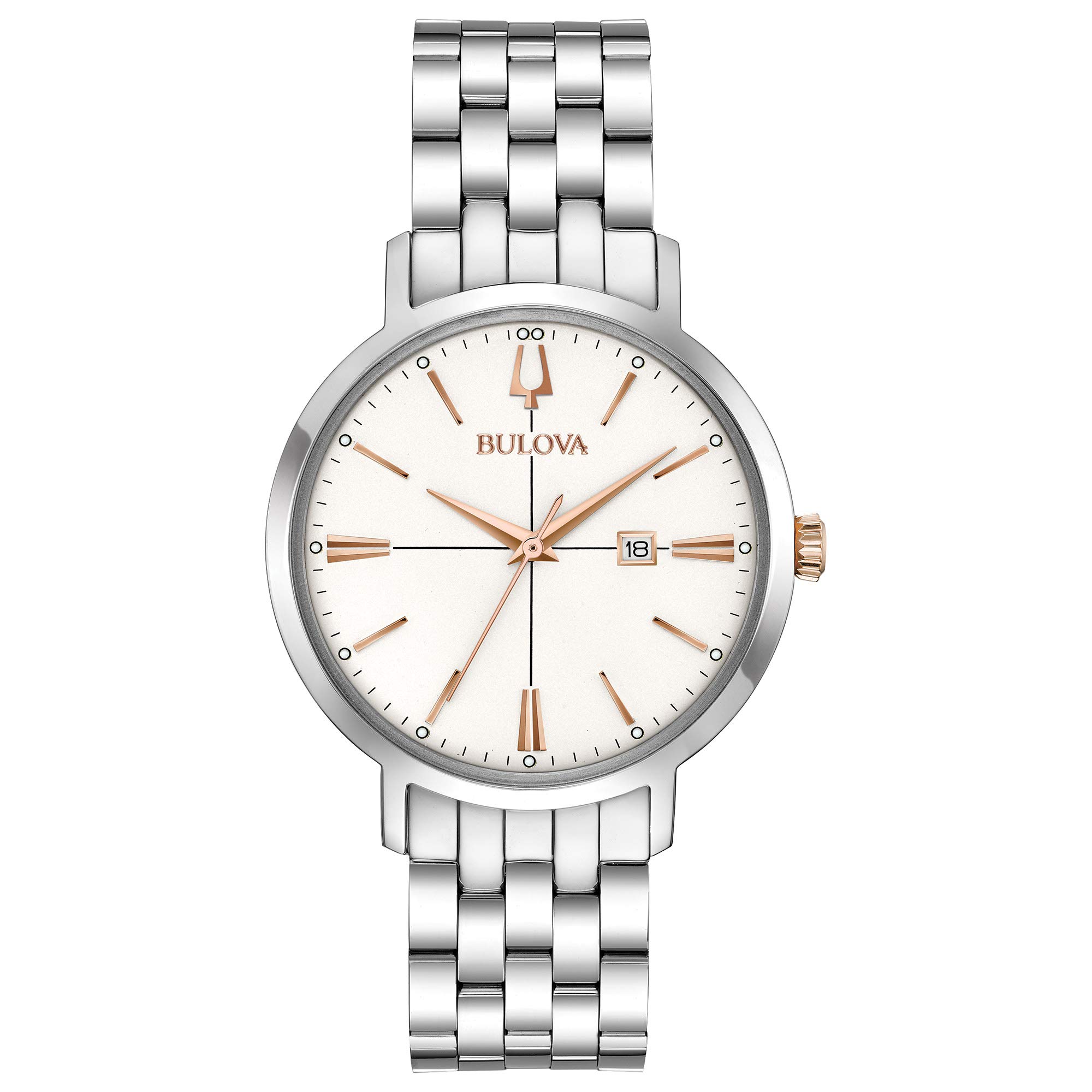 Bulova Ladies Classic Aerojet Stainless Steel Bracelet Watch - Elegant Women's Wristwatch for Business, Party & Everyday Wear