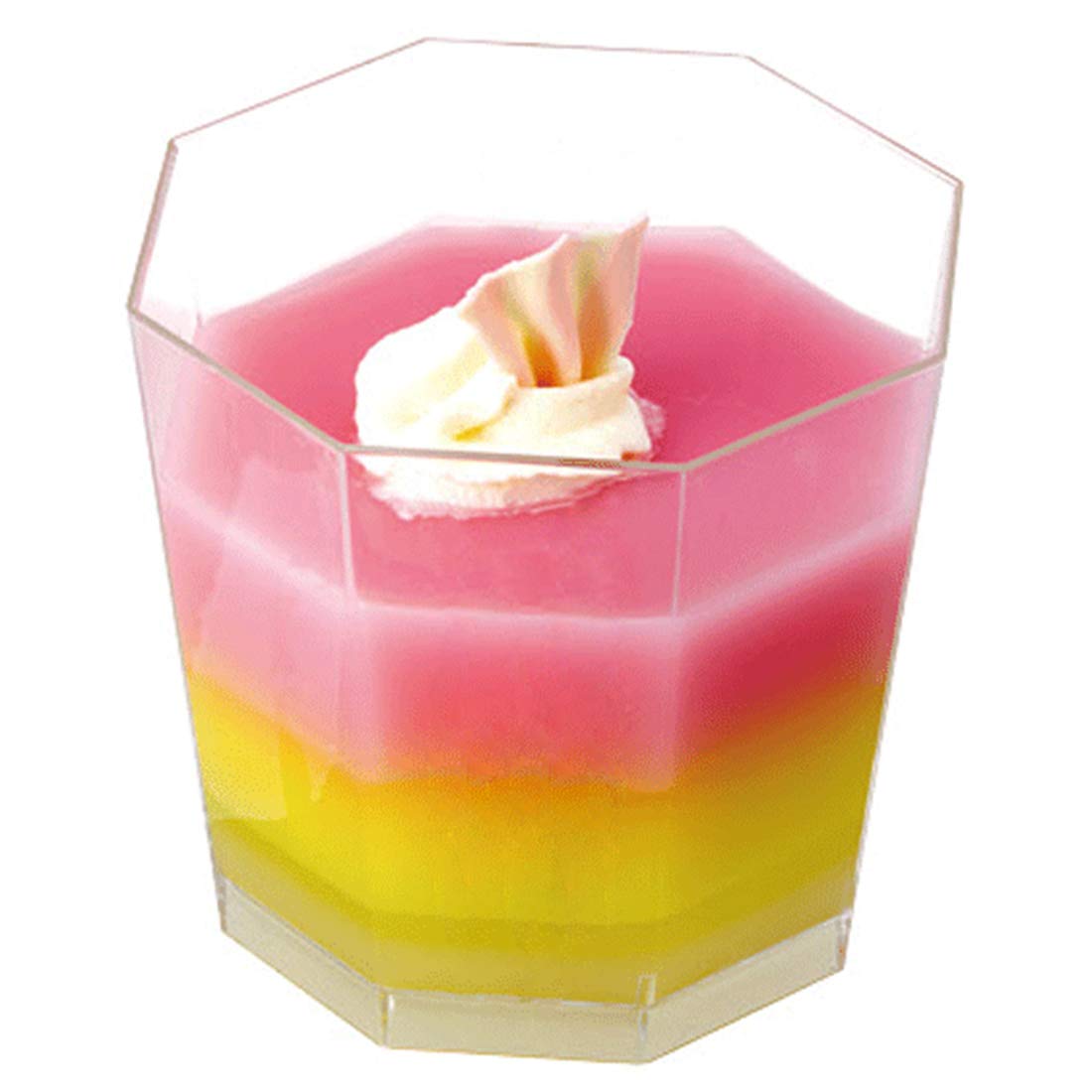 Foraineam 100 Pack 5.4 oz Clear Plastic Dessert Cups with 100 Spoons - Disposable Appetizer Serving Bowls for Parties, Weddings, Catering, Picnics & Events - Perfect for Ice Cream, Pudding, Fruit Salads & Snacks
