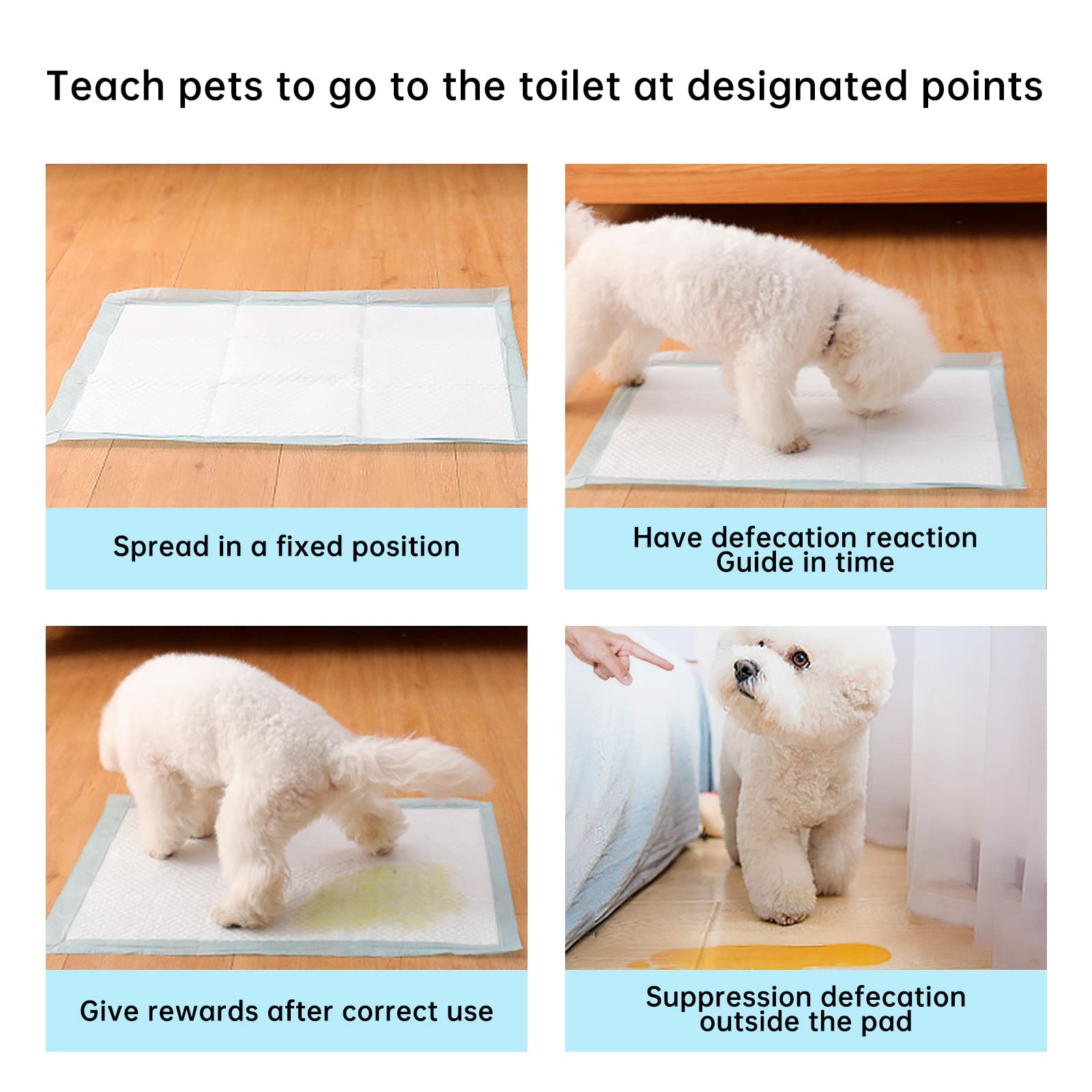 **Super Absorbent Disposable Dog Pee Pads - Breathable Non-Woven Puppy Training Pads, Leak-Proof & Quick-Drying Pet Pads for Small Dogs (Blue, 1-Pack) – Ideal for Crate Training, Housebreaking & Travel**