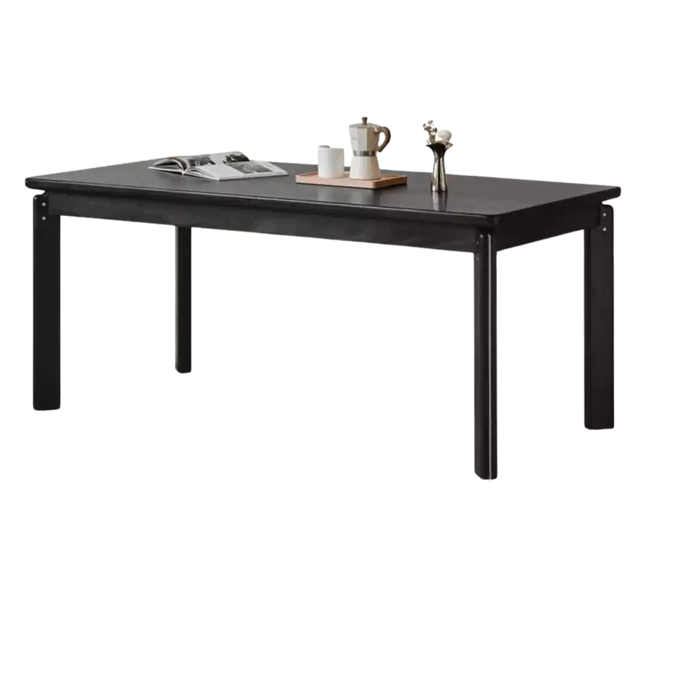 Solid Oak Wood Large Dining Table - Rustic Farmhouse Style for 6-8 People - Perfect for Family Gatherings & Dinner Parties