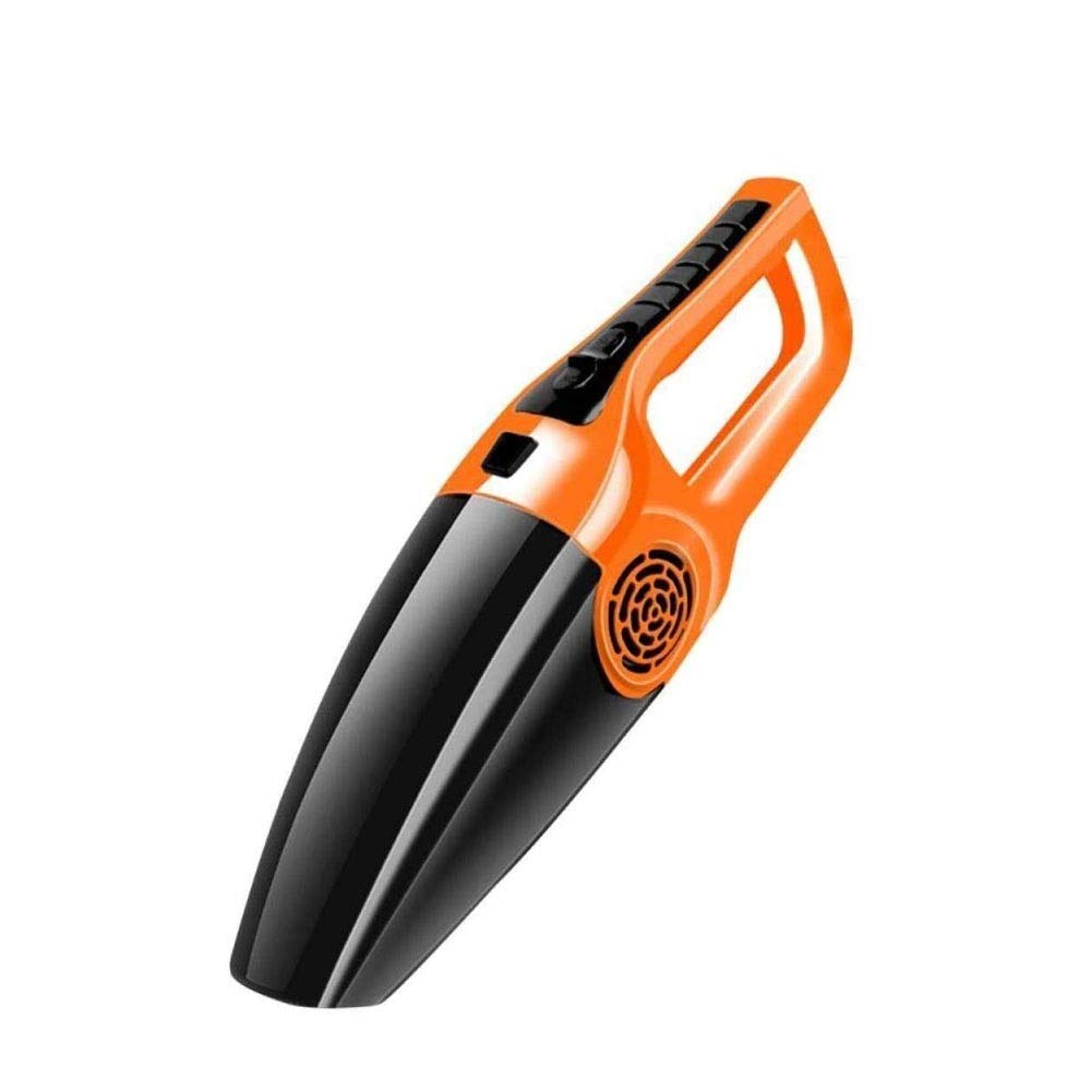 Qin 120W Lightweight Handheld Vacuum Cleaner - Wet Dry Dual Use, Cordless Portable Vacuum for Home, Car, Pet Hair (Orange) - Perfect for Quick Cleanups on Carpets, Upholstery, and Hard Floors