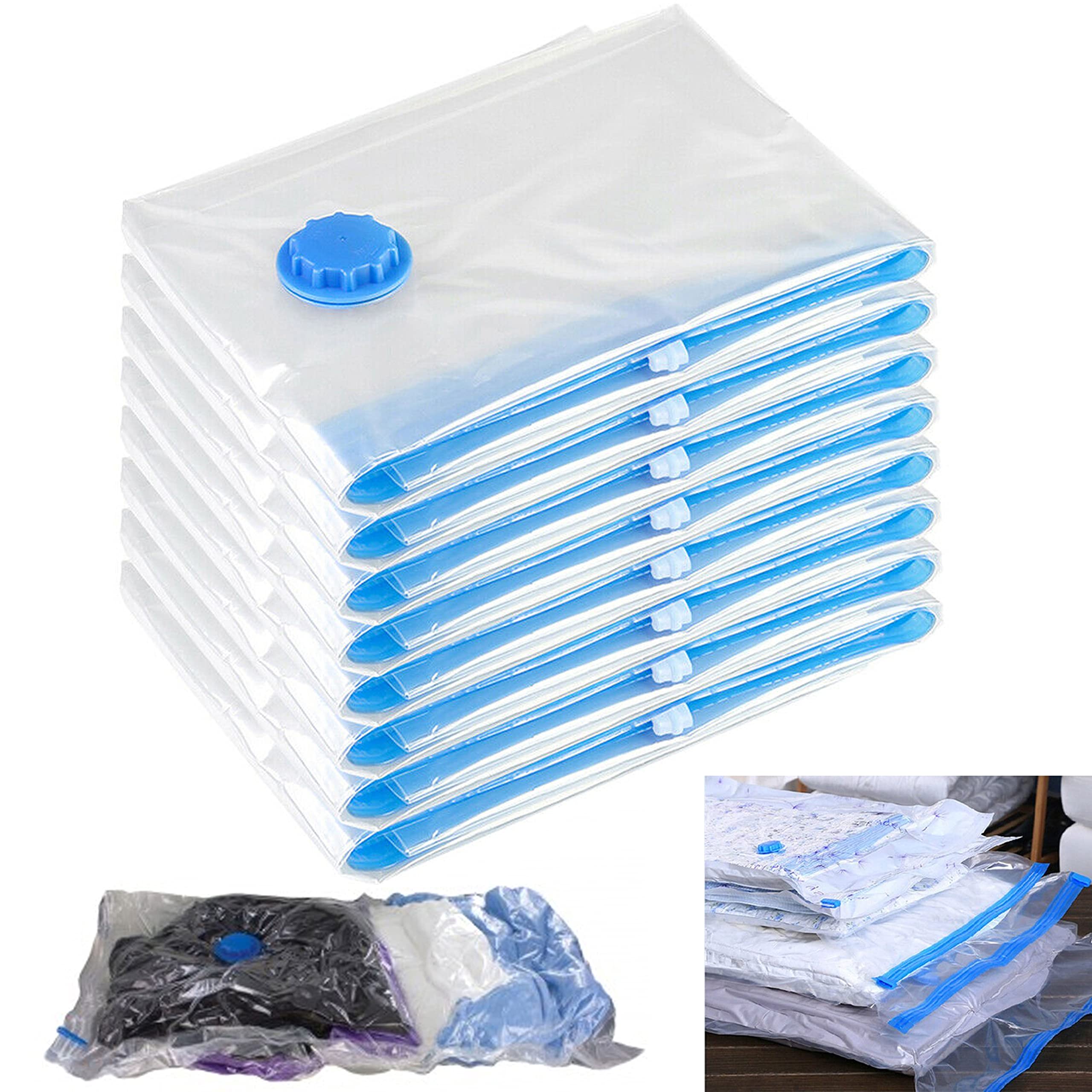 10-Piece Vacuum Storage Bags Set with Hand Pump - Space Saving Organizer for Clothes, Blankets & Travel - Compact Storage Solution for Home, Dorm & Moving (35