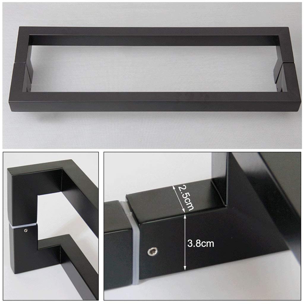 Rectangle Sliding Door Handles Set - Double Sided Barn Door Pulls Hardware Kit for Internal/External Use - Durable Door Handles for Patio, Kitchen, Bathroom & Office Replacement - Perfect for Modern Farmhouse, Rustic & Industrial Style Homes