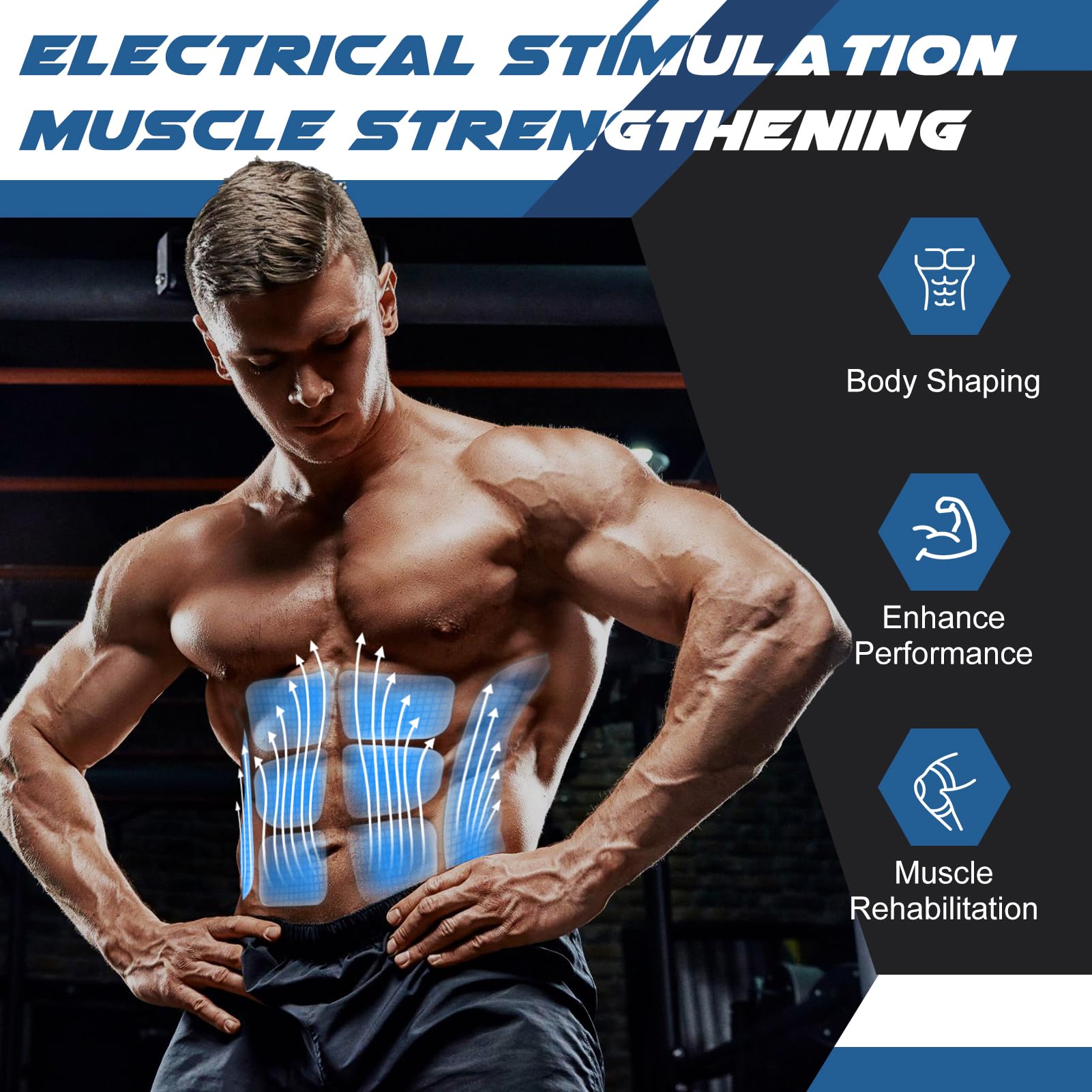 FDA Cleared MHD TENS Muscle Stimulator - Dual Channel TENS & EMS Therapy Device with 12 Preset Programs for Pain Relief, Muscle Recovery & Toning - Perfect for Home Gym, Physical Therapy & Post-Workout Recovery