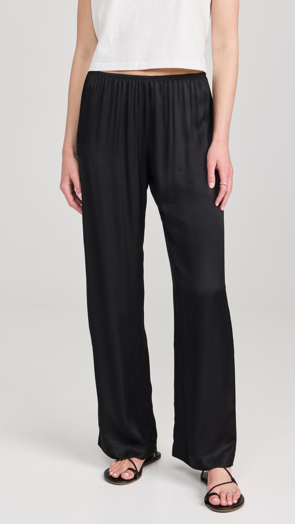 DONNI Women's Silky Simple Pants - Soft Comfortable Lounge Pants for Relaxing at Home, Yoga & Sleep
