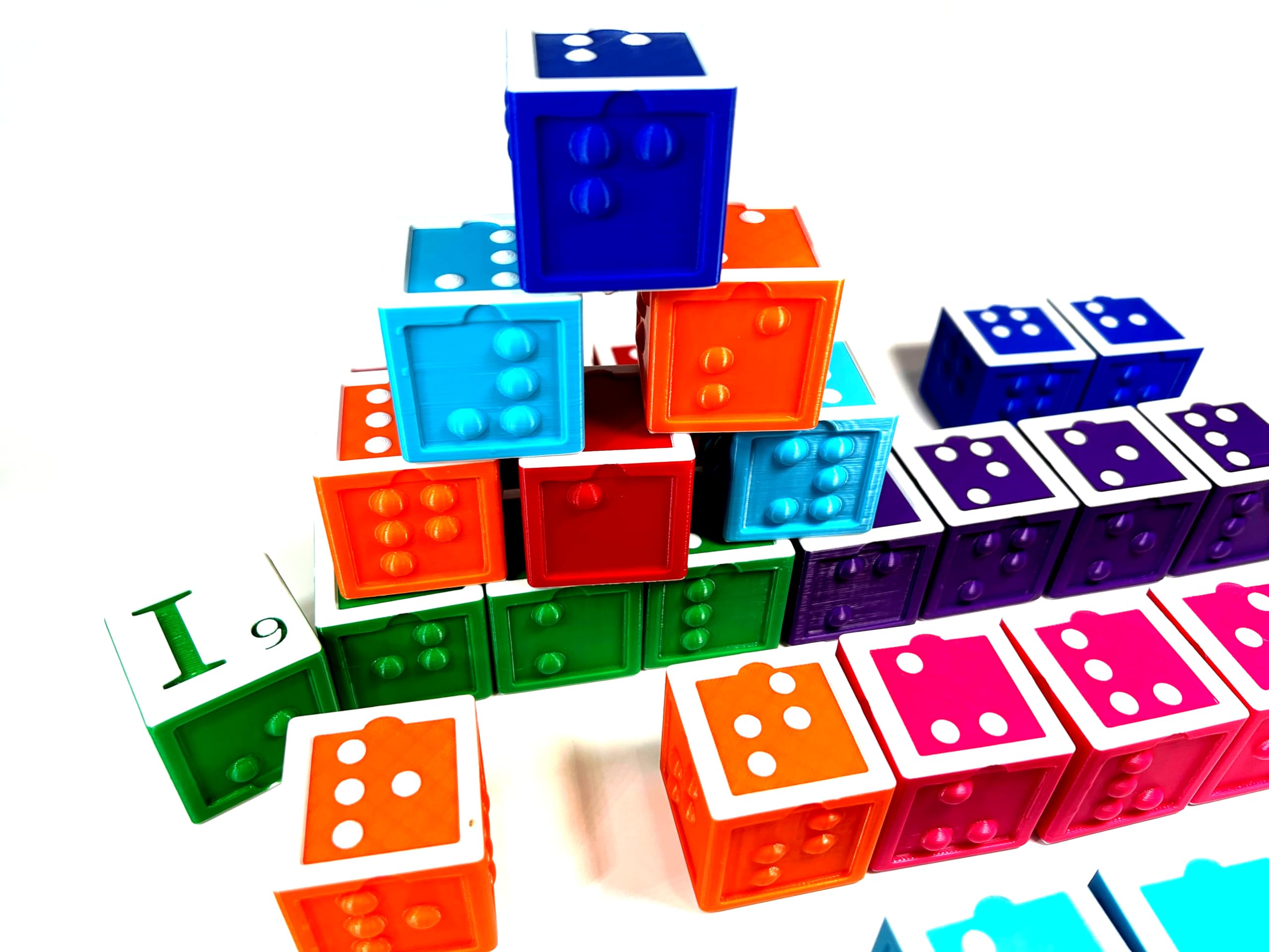 Braille Alphabet and Number Learning Blocks - Educational Toy for Kids with Spanish Text - Perfect for Early Childhood Development & Tactile Learning Activities