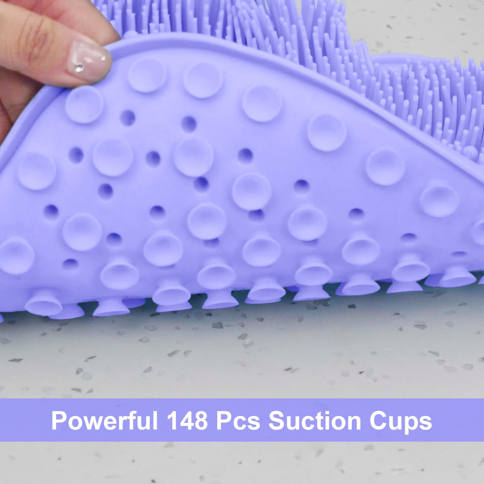 BESKAR Non-Slip Shower Foot Scrubber Mat - Exfoliating & Reflexology for Relaxing Feet Spa