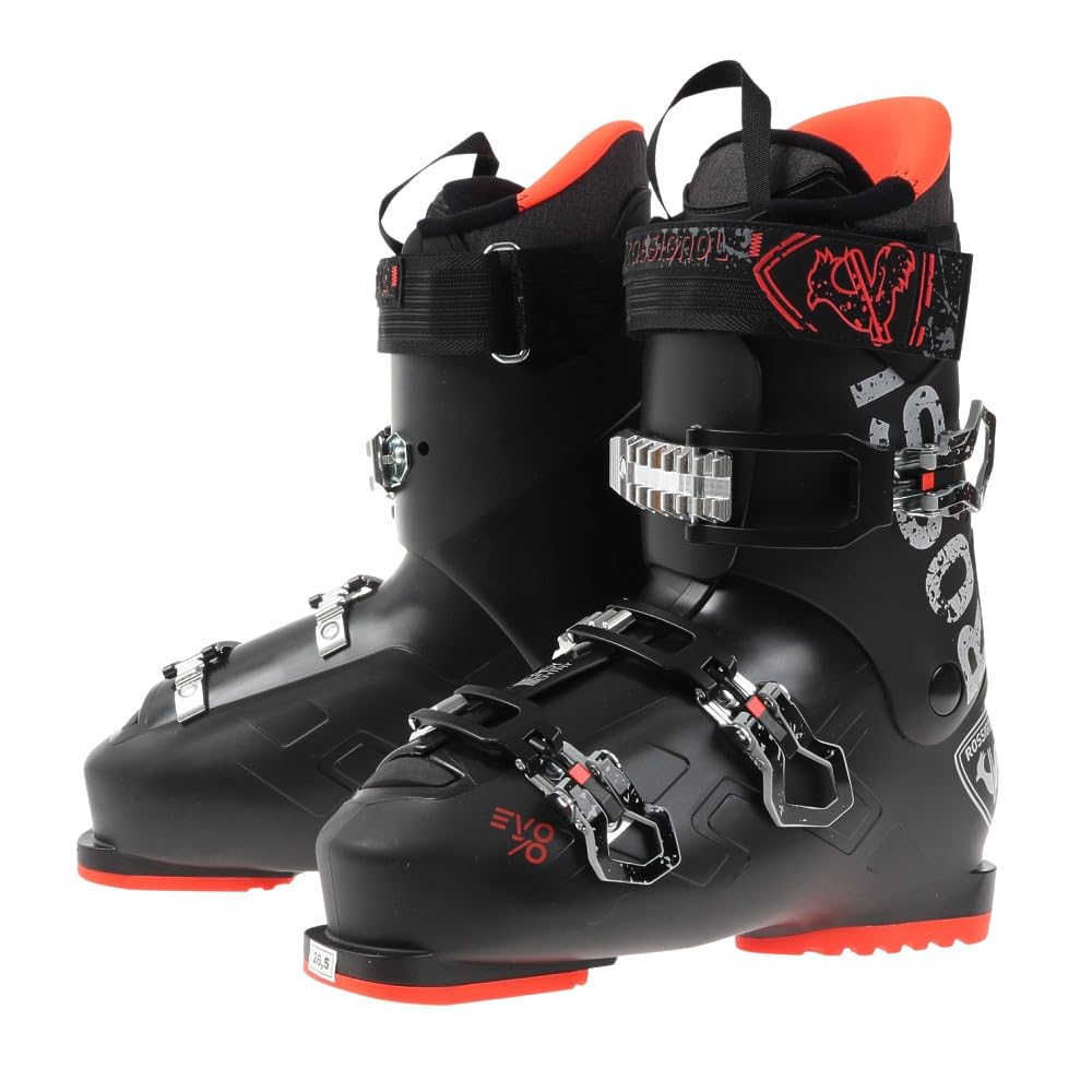 Rossignol Evo 70 Men's Ski Boots - Comfortable Relaxed Fit Snow Boots for All-Mountain Skiing - Black - Perfect for Alpine Skiing & Winter Sports