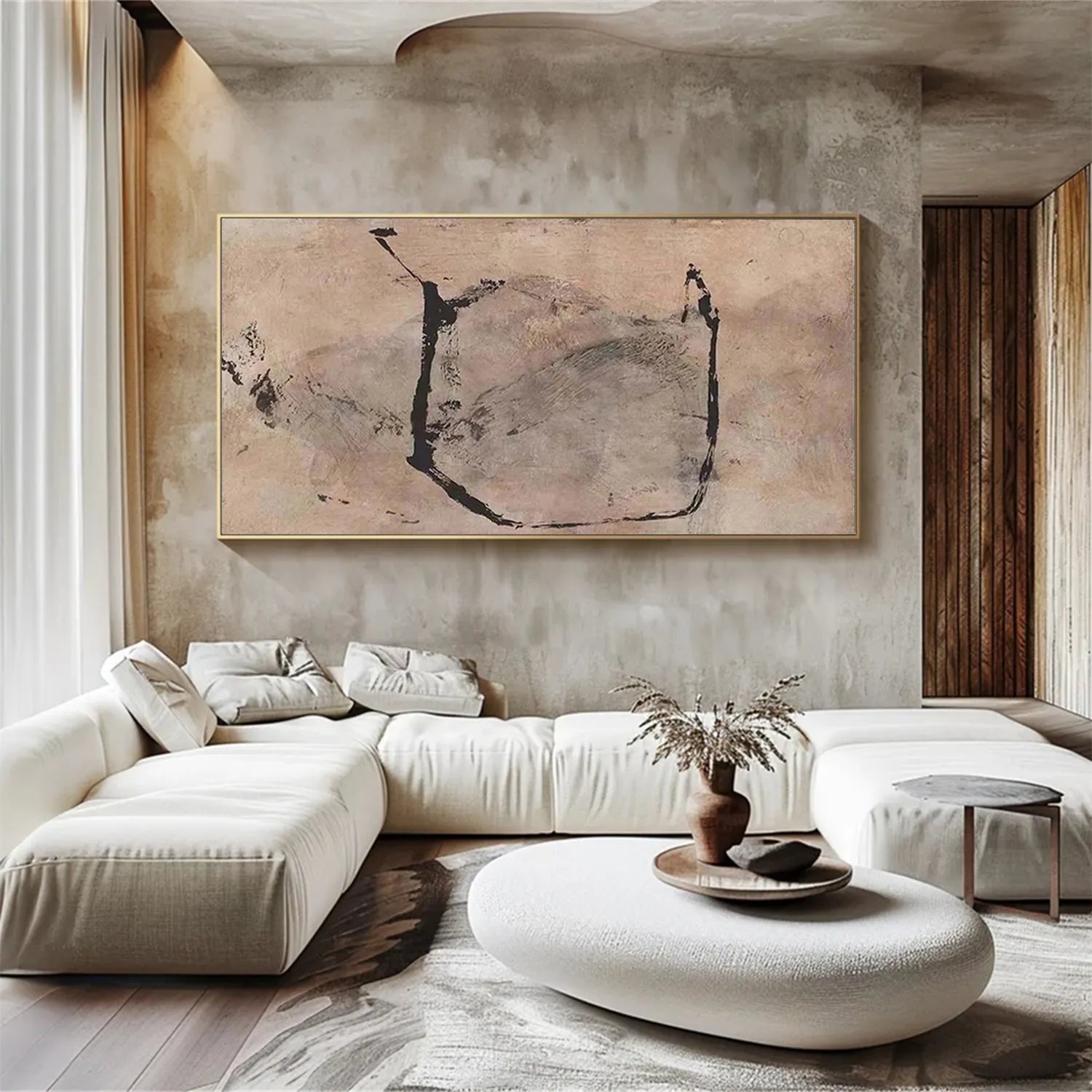 Abstract Painting #AB 156 - Modern Wall Art for Living Room, Bedroom & Office Decor | Large Canvas Artwork for Home & Commercial Spaces