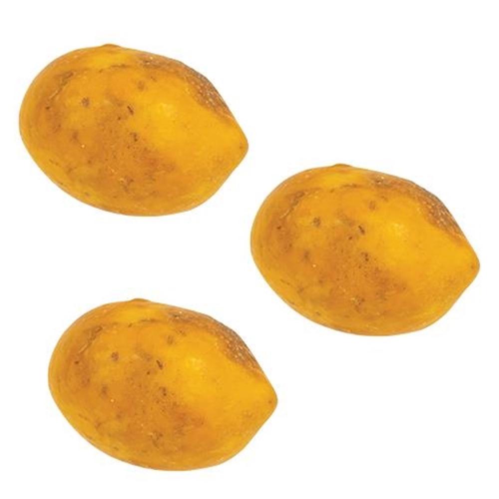 3-Pack Beeswax Dipped Papier Mache Lemons - Natural Home Decor for Kitchen, Dining Table & Party Centerpieces