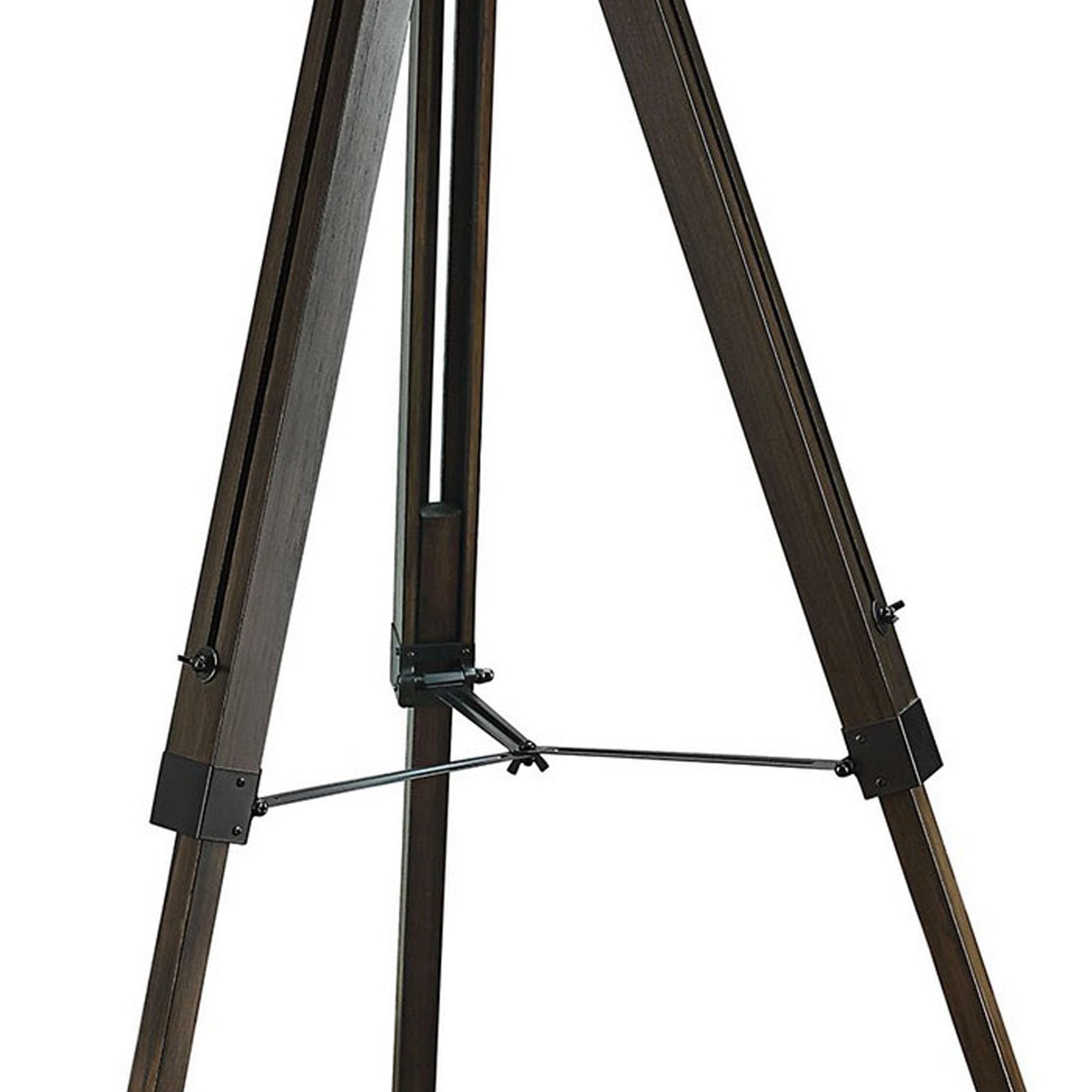 Benjara BM308969 55-inch Modern Tripod Floor Lamp in Black & Brass - Perfect for Living Room, Bedroom, or Office Lighting