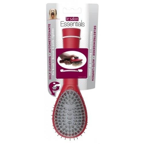 Self Cleaning Pin Brush for Dogs - Gentle Pet Grooming Tool for Shedding & Tangles - Perfect for Home & Professional Use