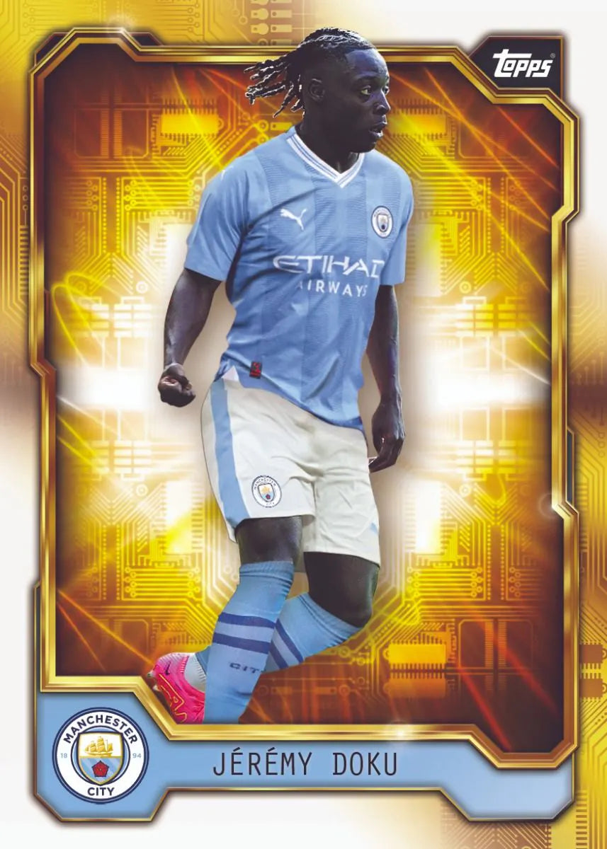 Official Topps Manchester City 23/24 Fan Set - Collectible Soccer Trading Cards for Premier League Fans - Perfect for Gifts, Display & Memorabilia Collections