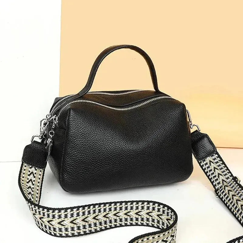Vintage Leather Crossbody Tote Bag for Women - Genuine Leather Shoulder Purse - Stylish Handbag for Travel, Shopping & Everyday Use