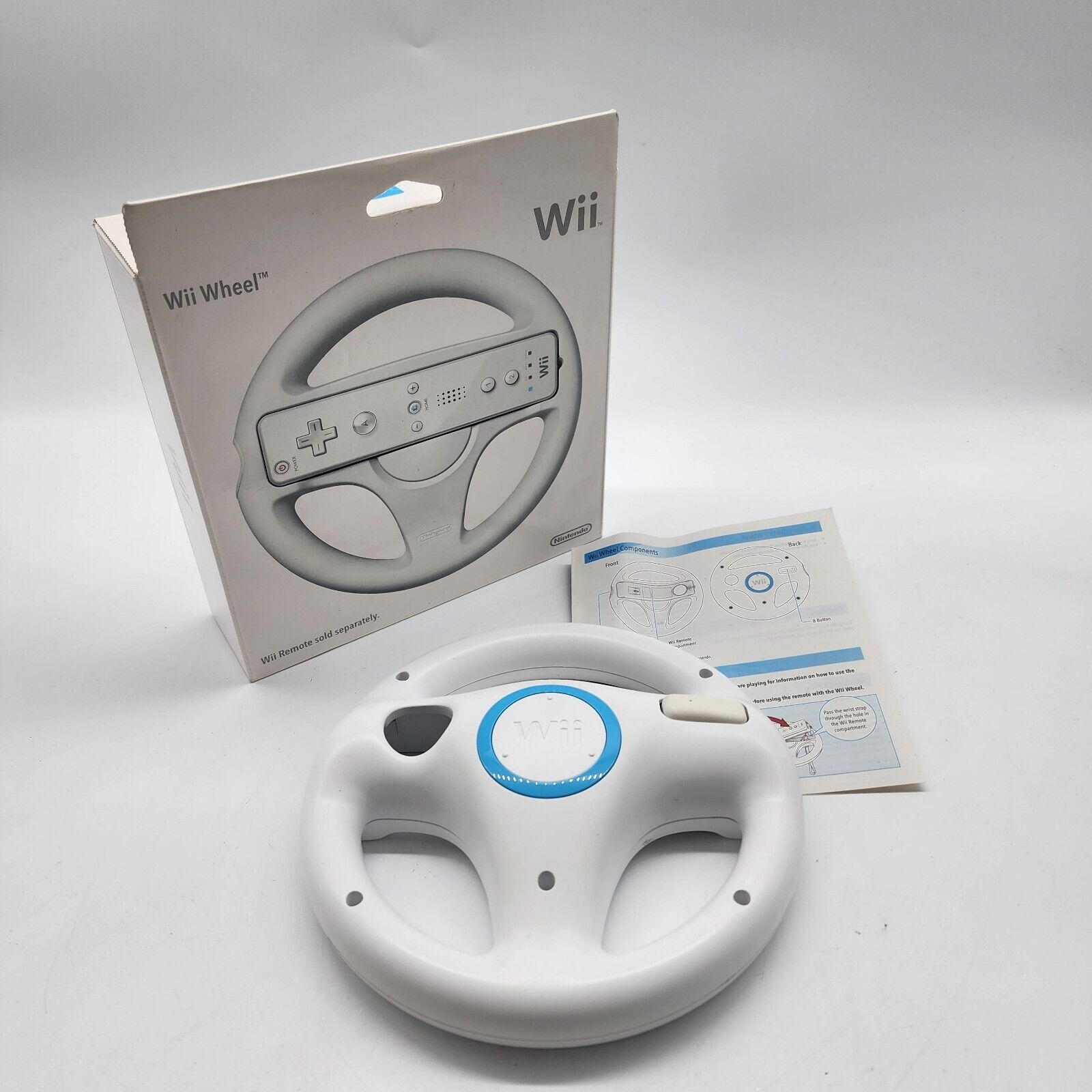 Original Nintendo Wii Wheel - Authentic Steering Wheel Controller for Wii & Wii U - Perfect for Mario Kart, Racing & Motion Control Games