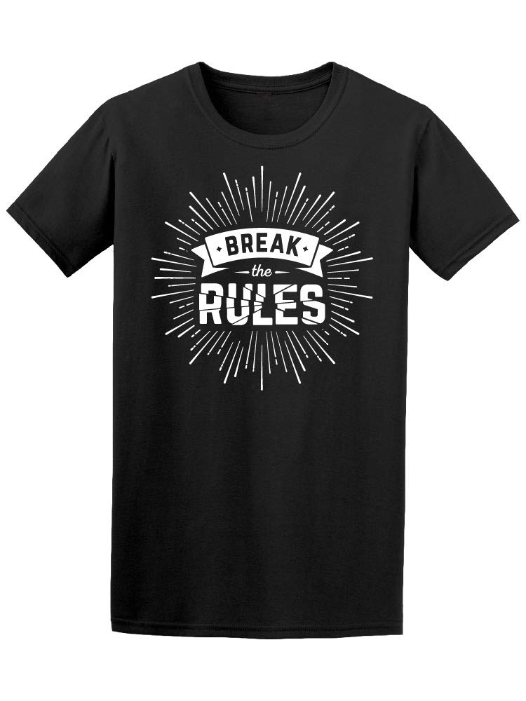 Break The Rules Motivational T-Shirt for Men - Inspirational Graphic Tee for Gym, Workout & Casual Wear